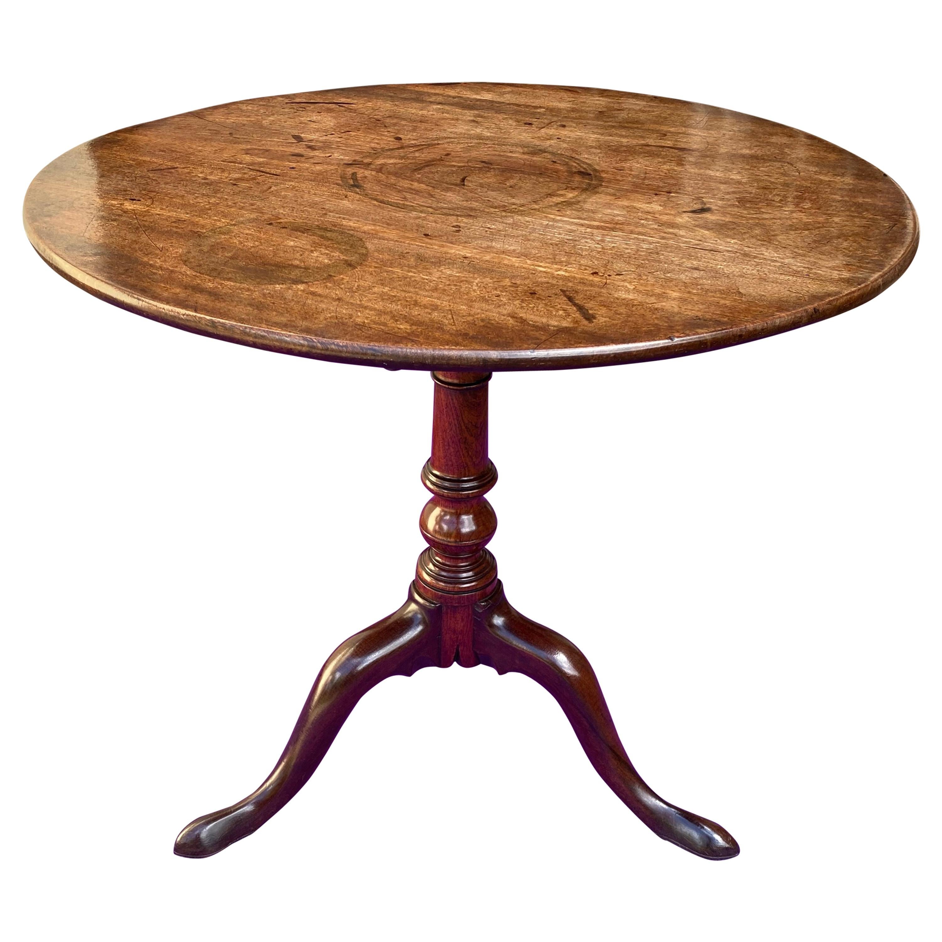 18th Century Mahogany Birdcage Tripod Table