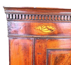 18th Century Mahogany Bow Corner Cupboard