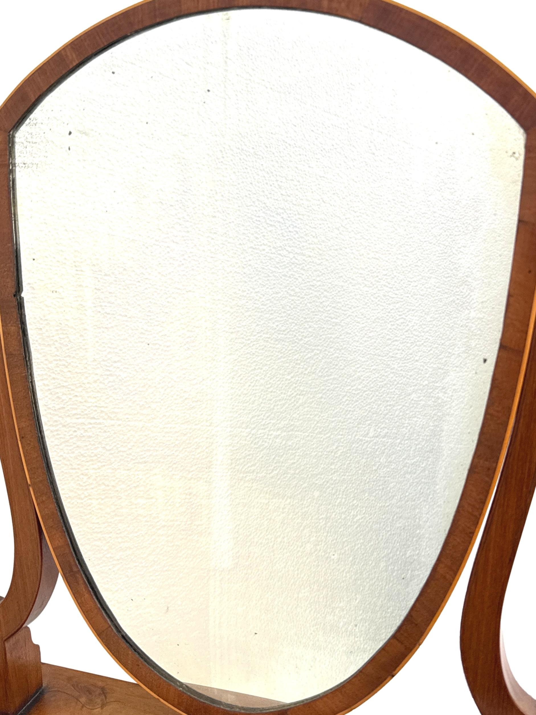Georgian 18th Century Mahogany Bowfront Dressing Table Mirror For Sale