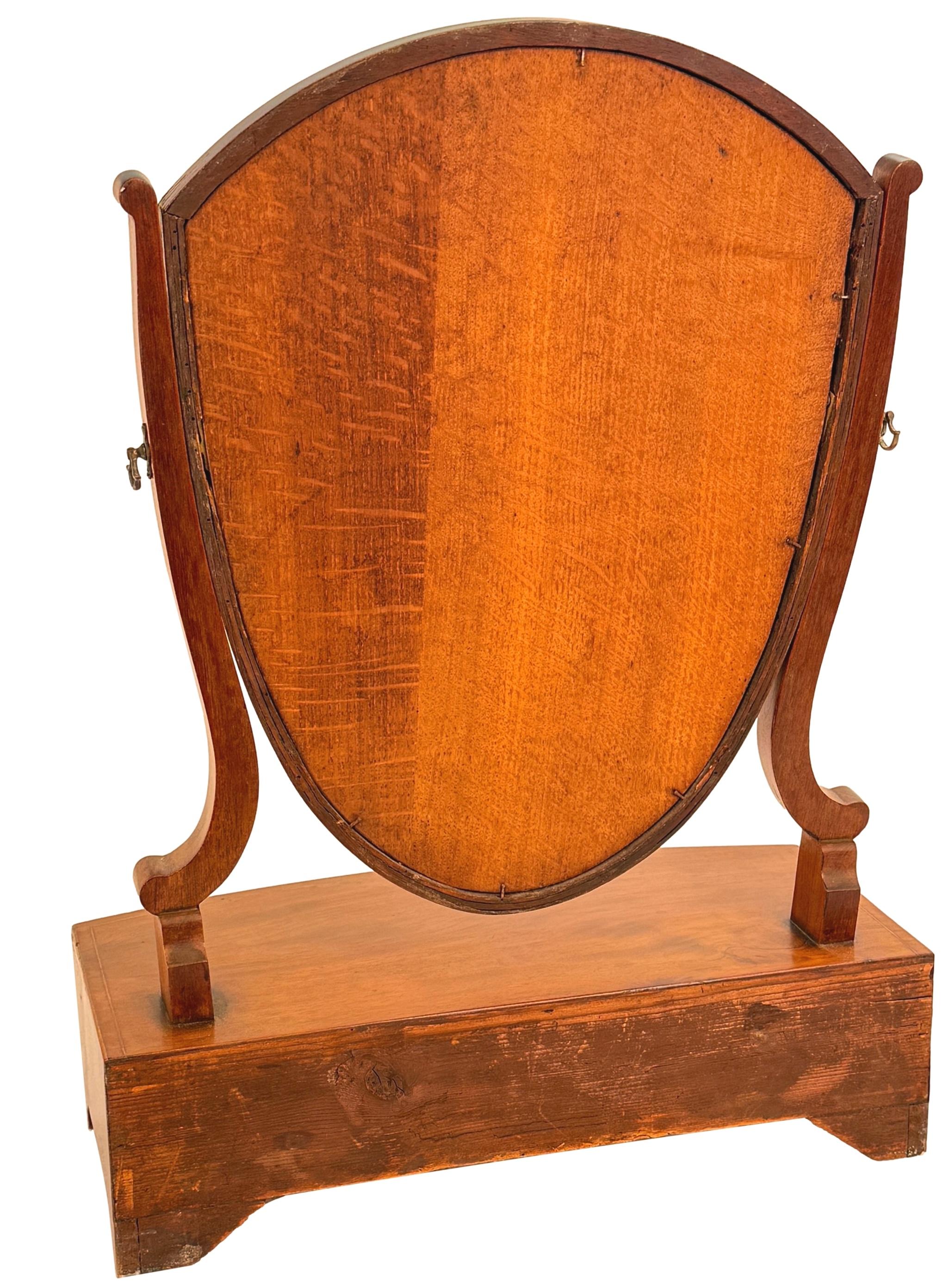 18th Century Mahogany Bowfront Dressing Table Mirror For Sale 4