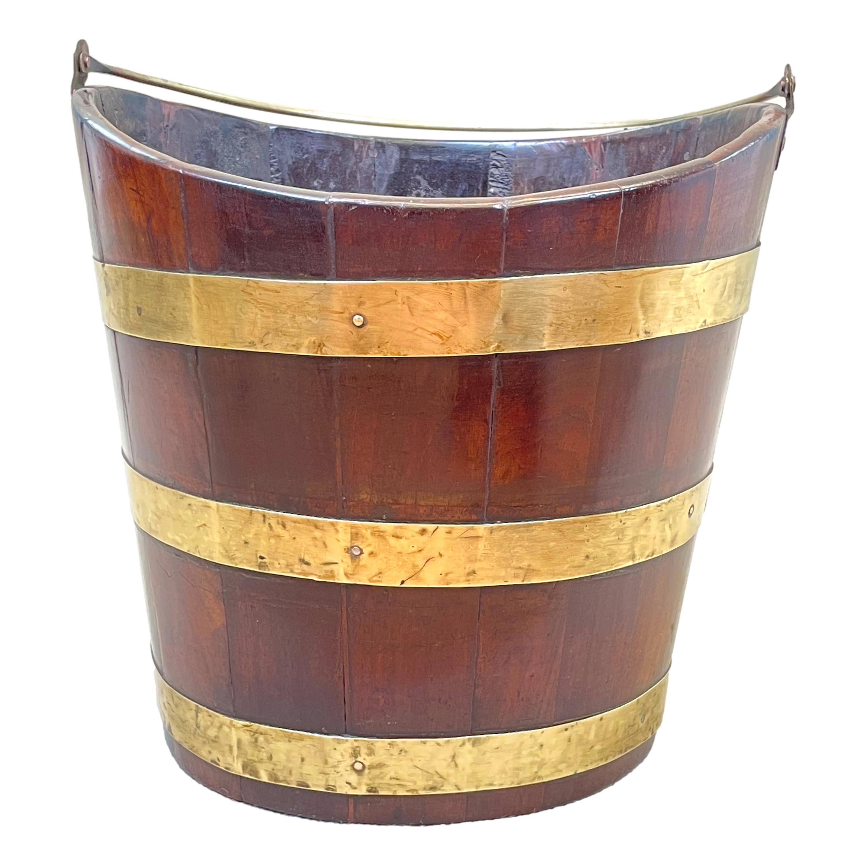 18th Century Mahogany & Brass Bucket For Sale 1