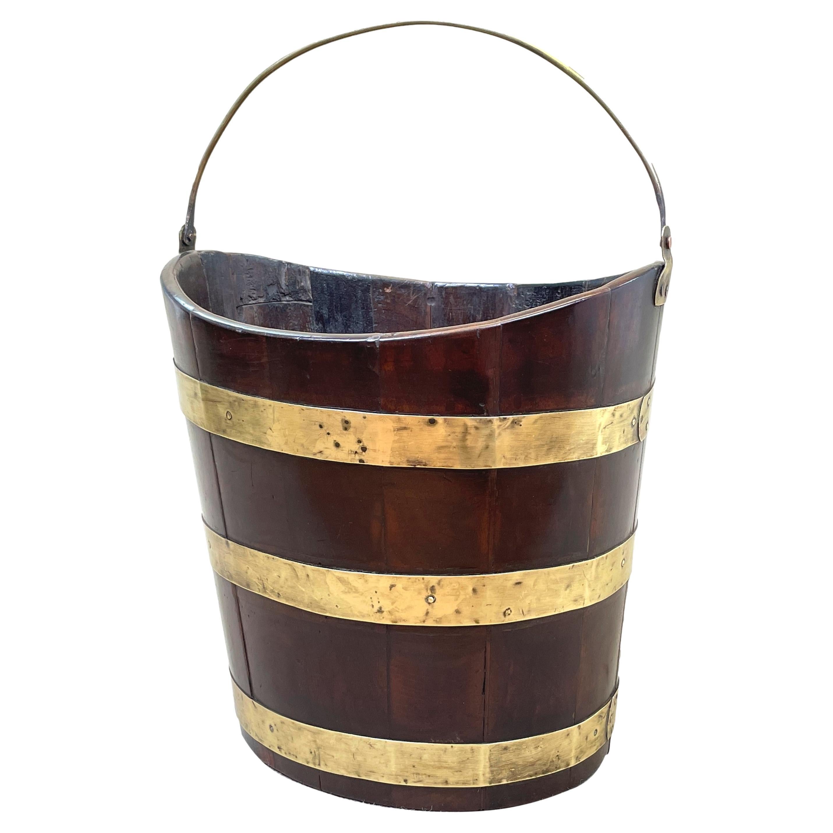 18th Century Mahogany & Brass Bucket