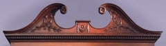 18th Century Mahogany Breakfront Bookcase with Swan Neck Pediment