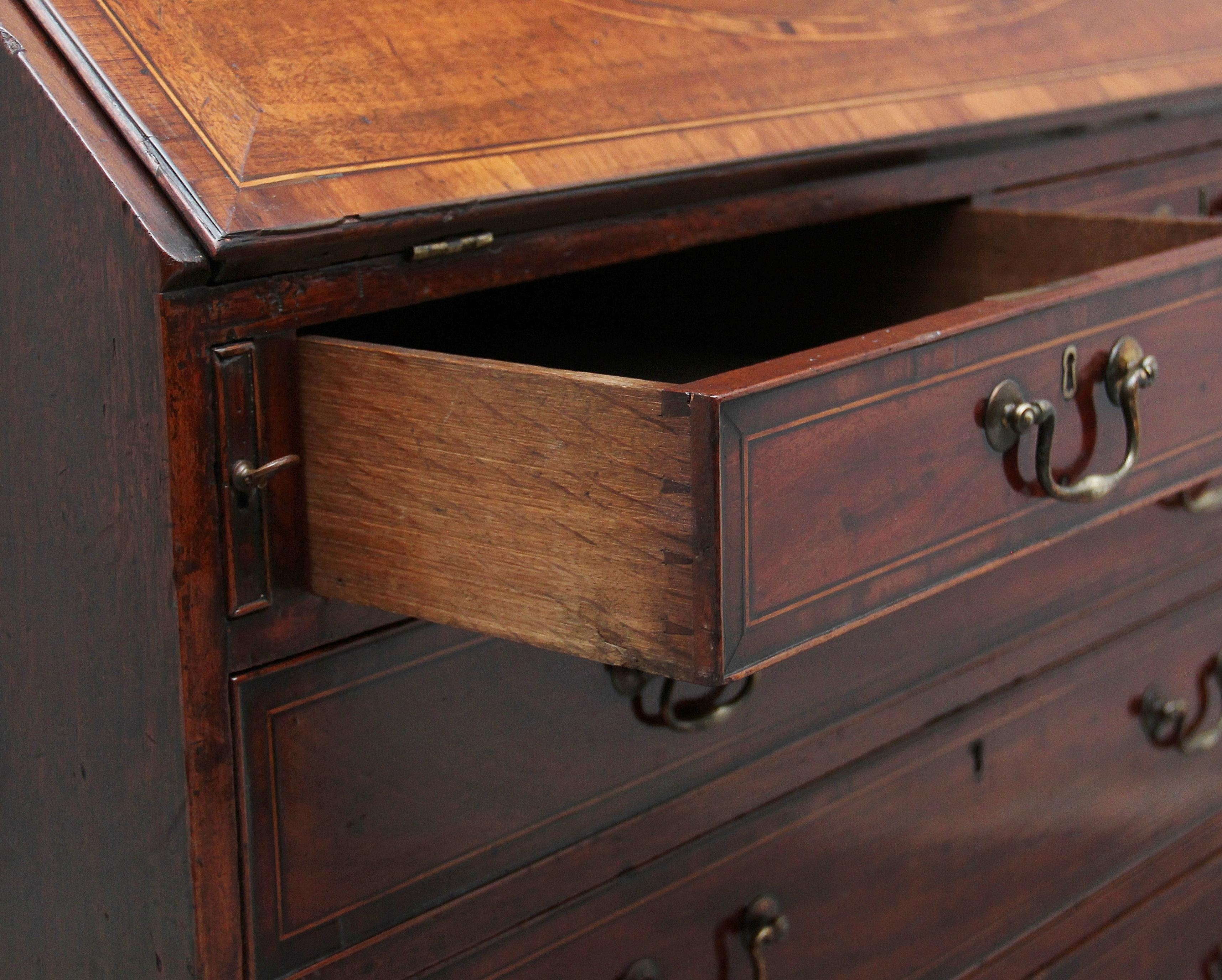 18th Century Mahogany Bureau Bookcase For Sale 5