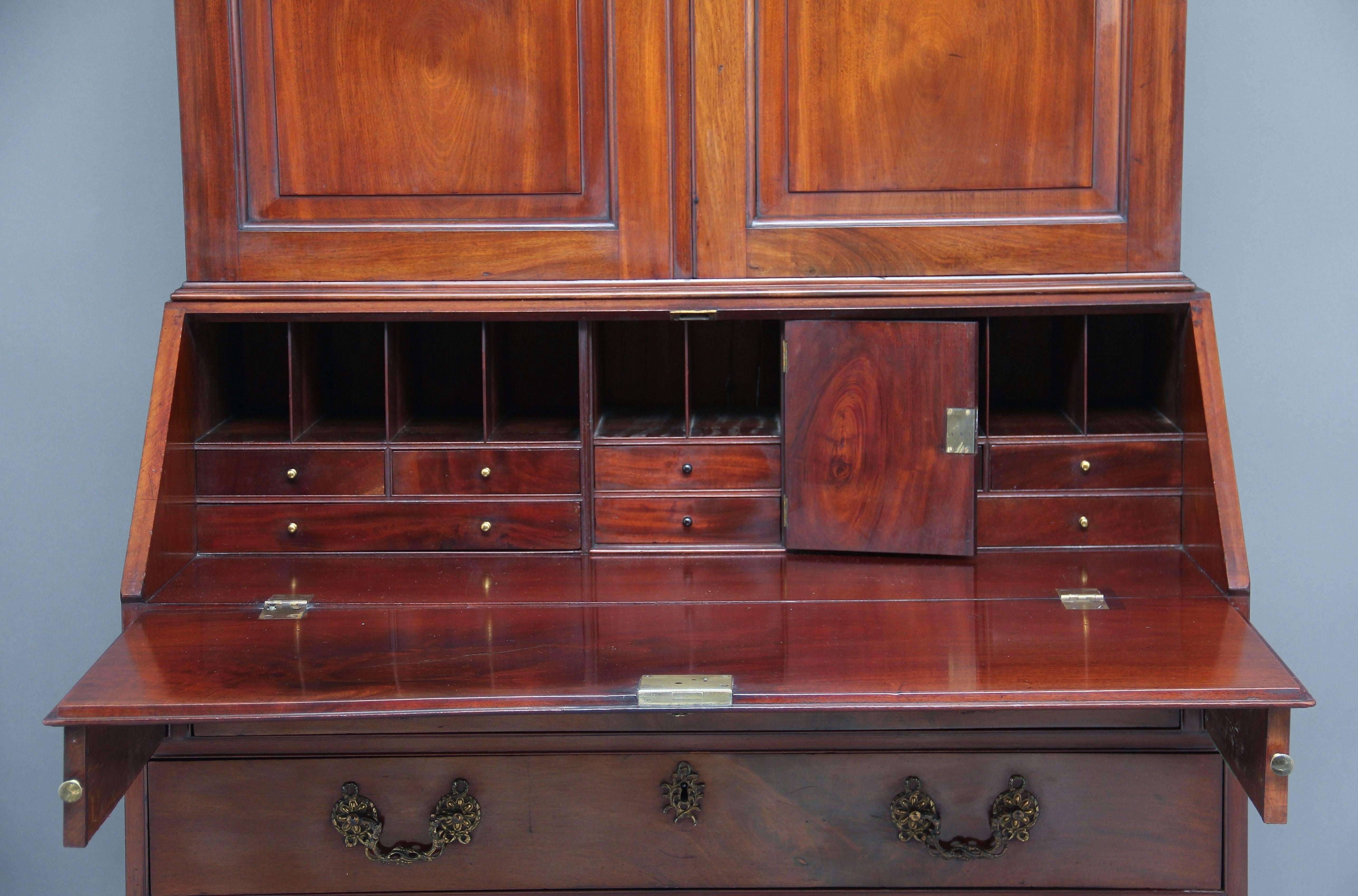 18th Century Mahogany Bureau Bookcase 1
