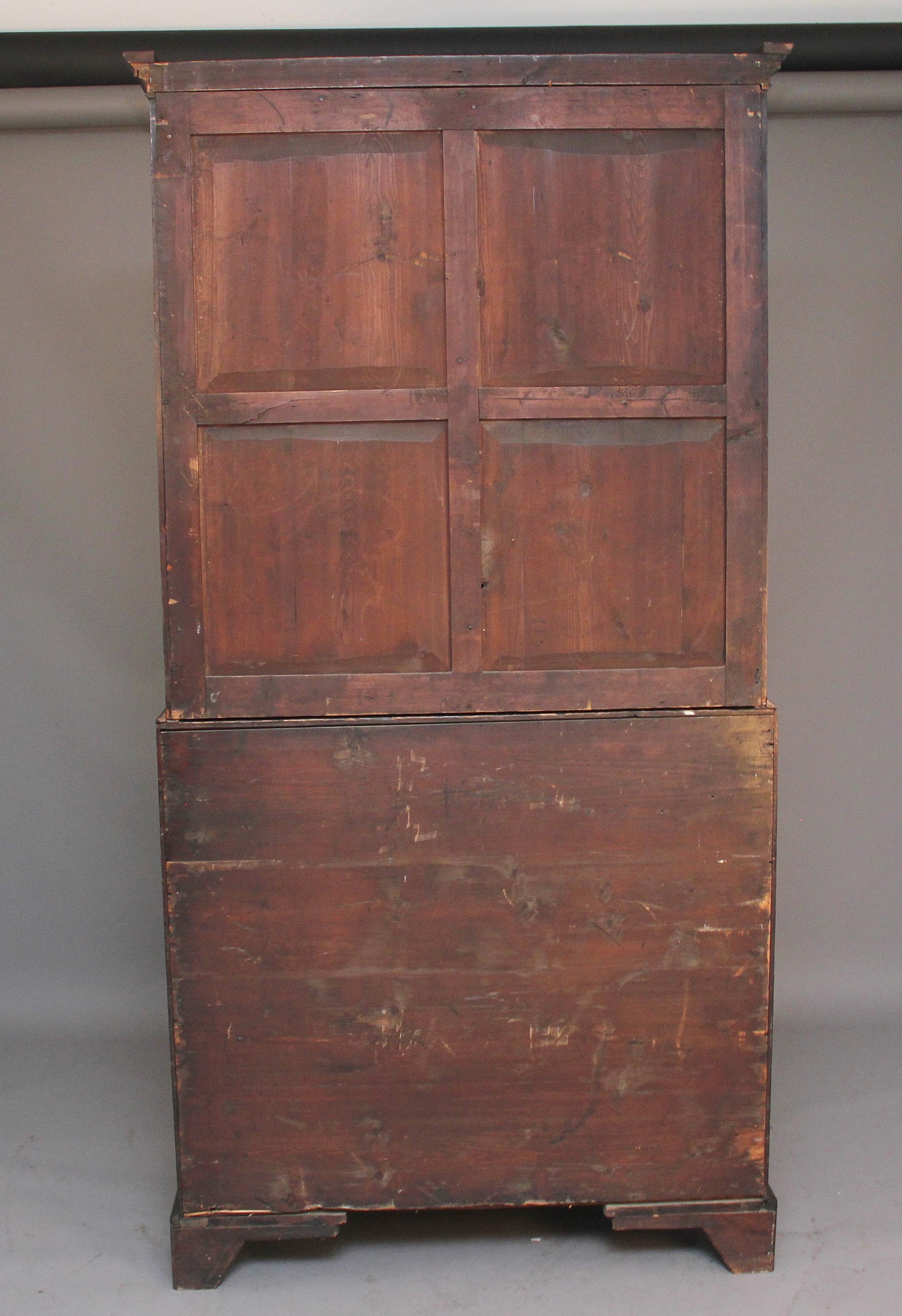 18th Century Mahogany Bureau Bookcase For Sale 3