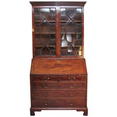 Antique 18th Century Mahogany Bureau Bookcase