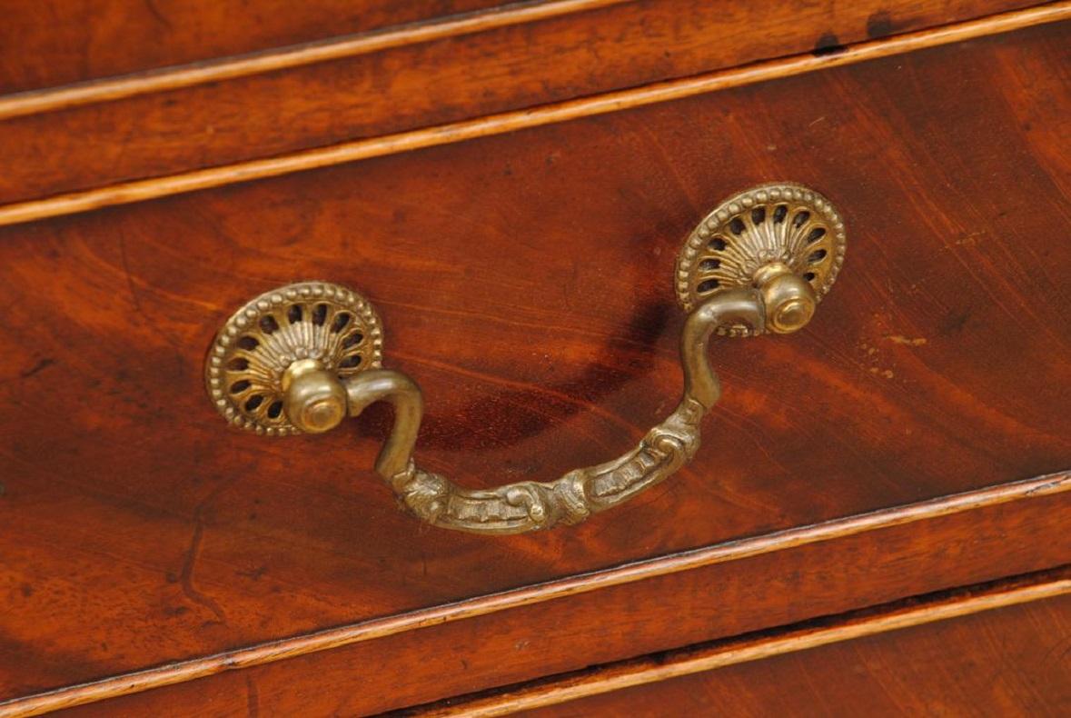 George III 18th Century Mahogany Bureau Bookcase with Broken Arch Pediment