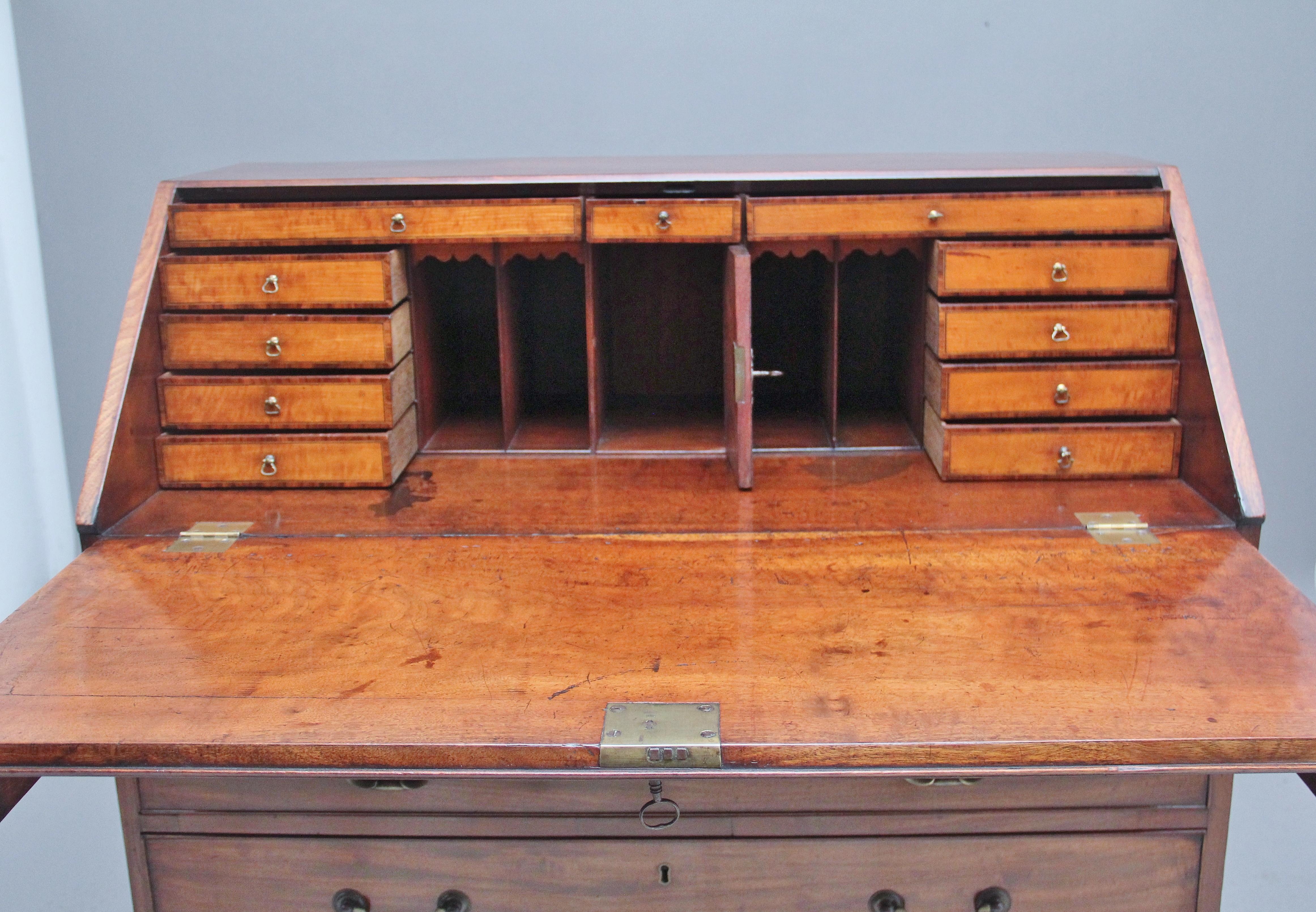 18th Century Mahogany Bureau For Sale 3