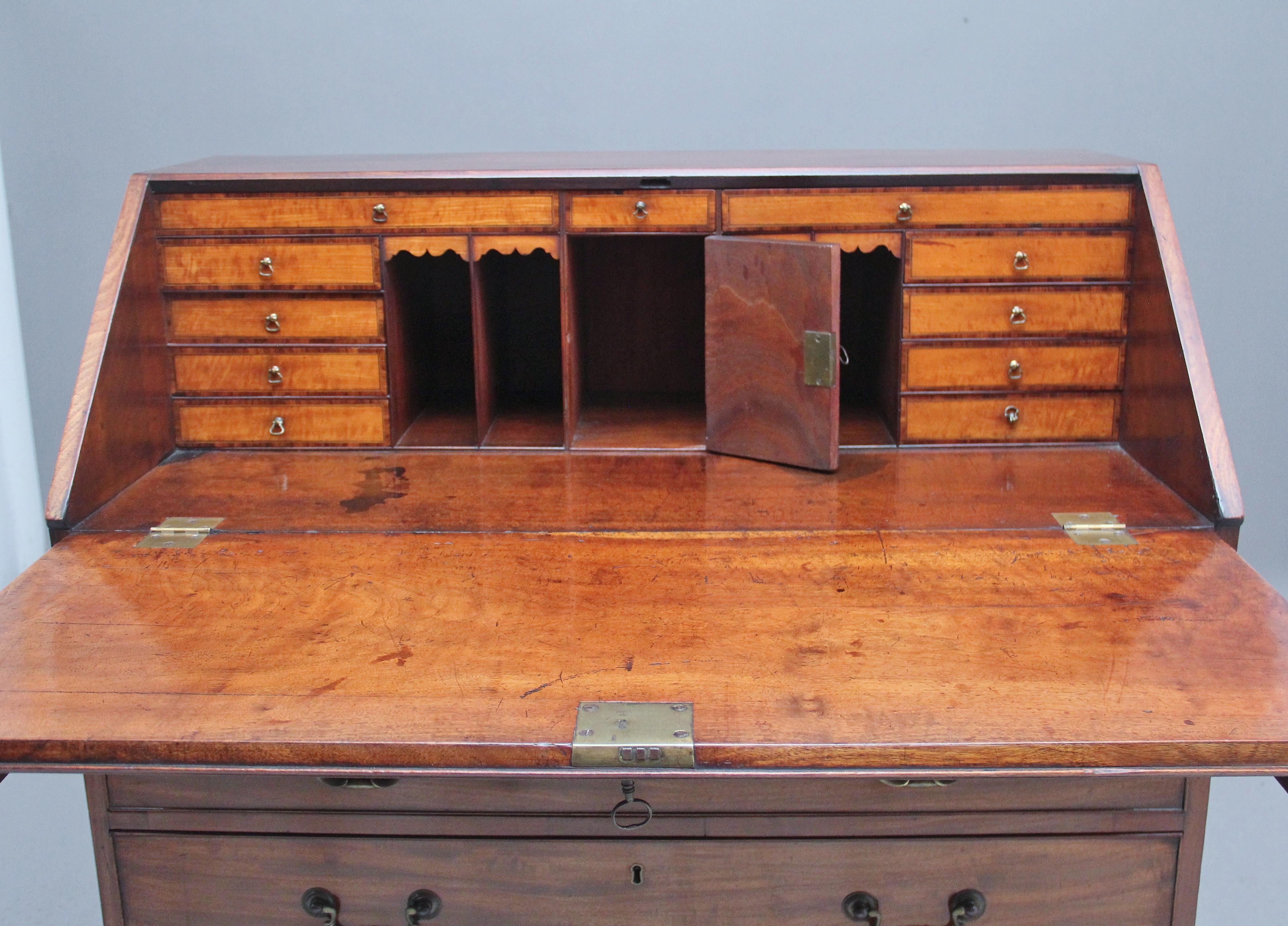 18th Century Mahogany Bureau For Sale 9