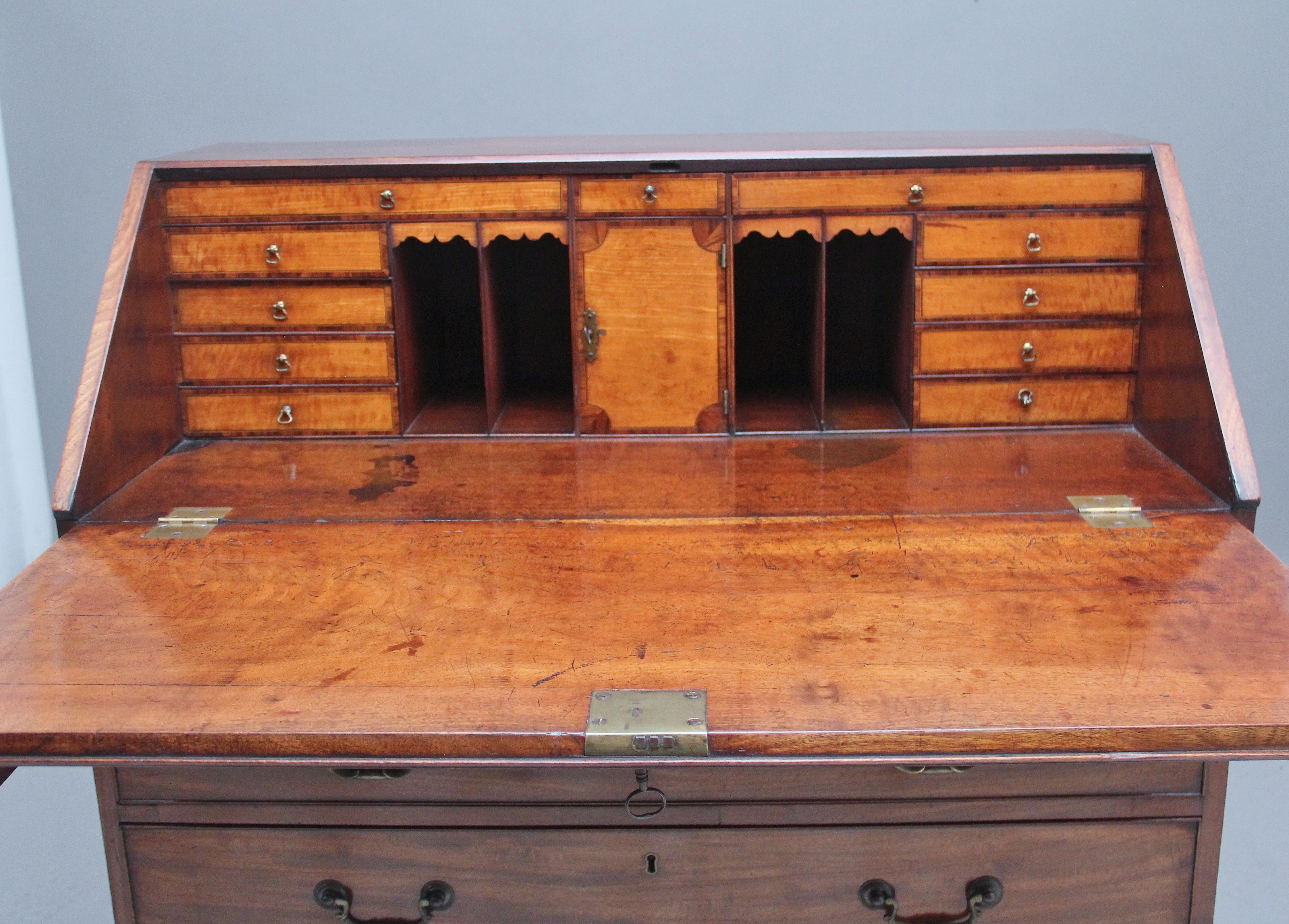 18th Century Mahogany Bureau For Sale 1