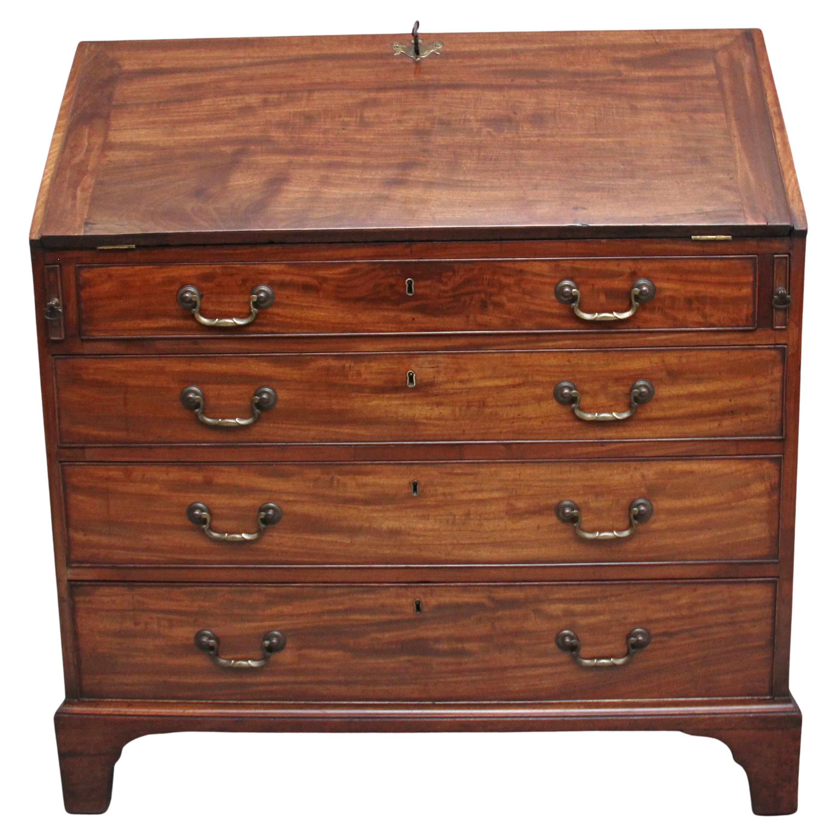 18th Century Mahogany Bureau For Sale