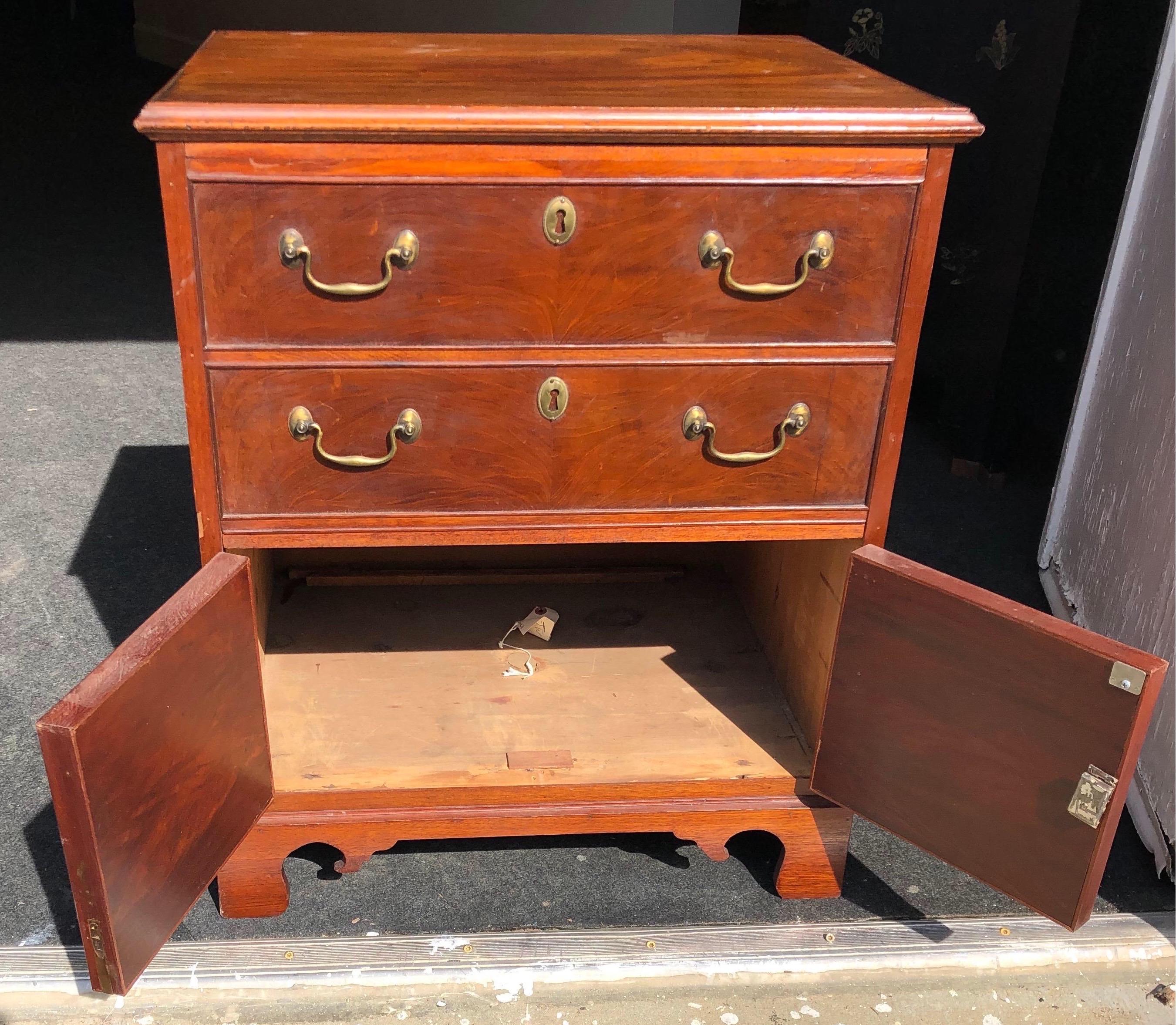 American 18th Century Mahogany Cabinet For Sale