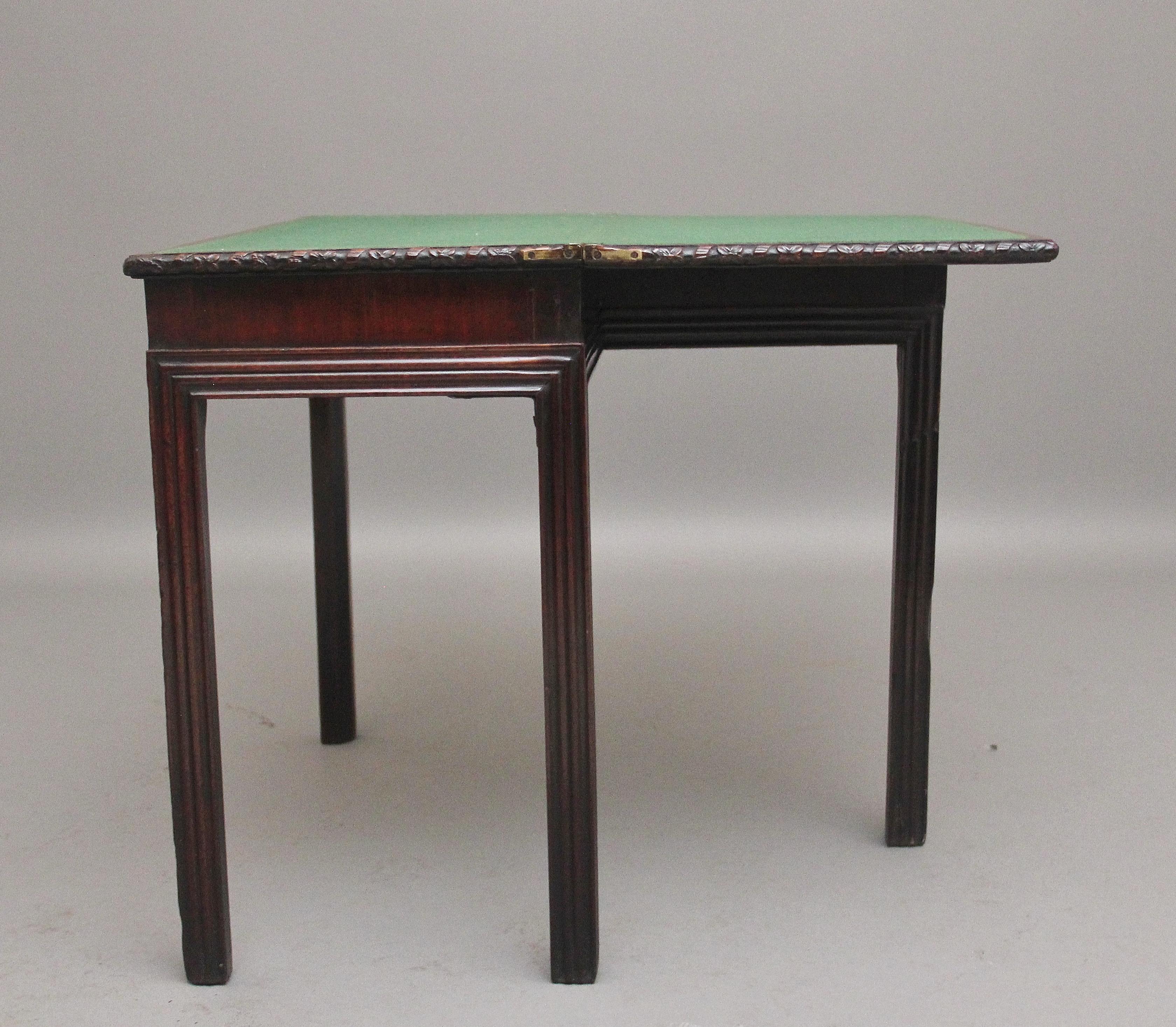 Mahogany 18th Century mahogany card table For Sale