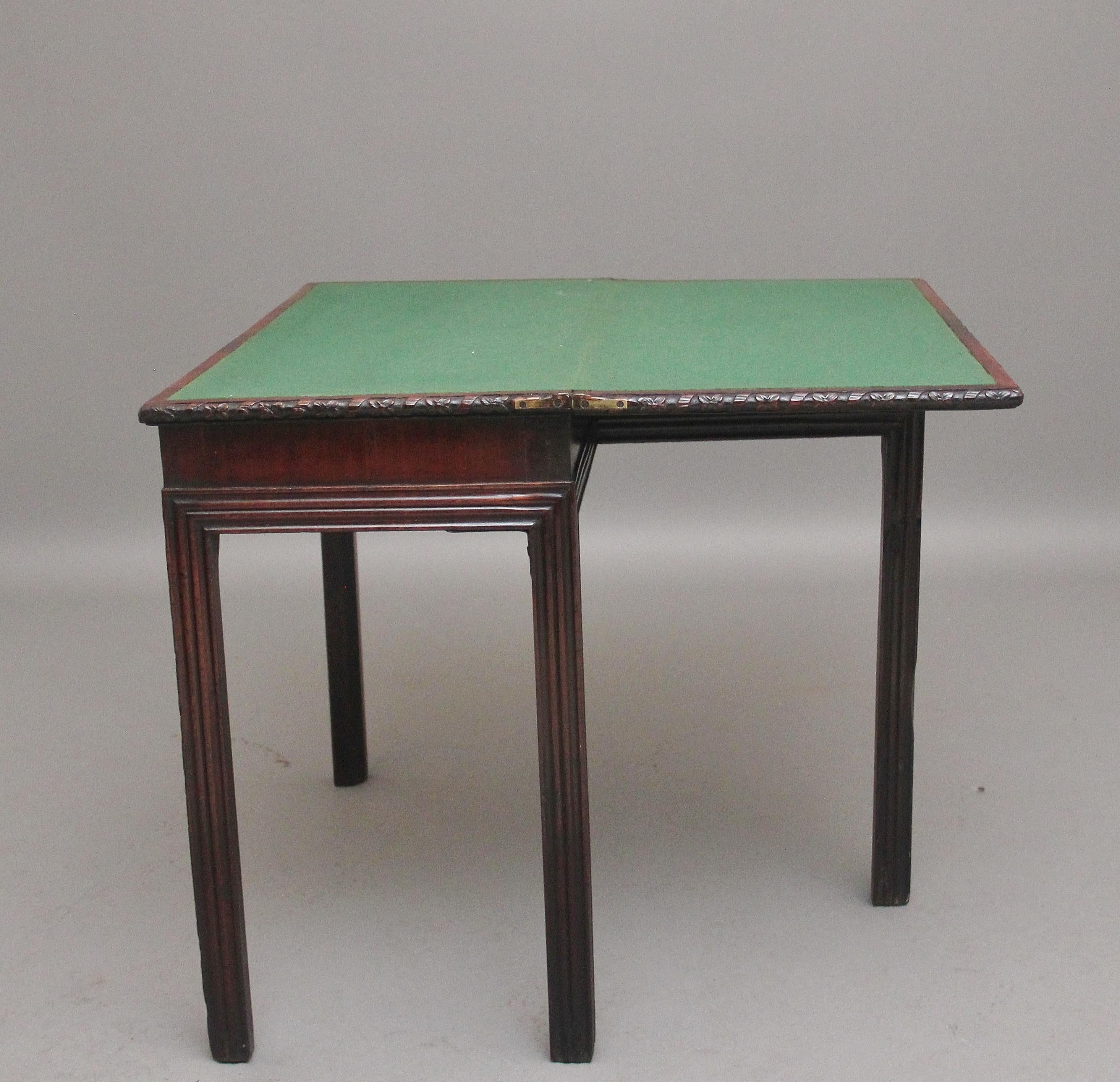 18th Century mahogany card table For Sale 1