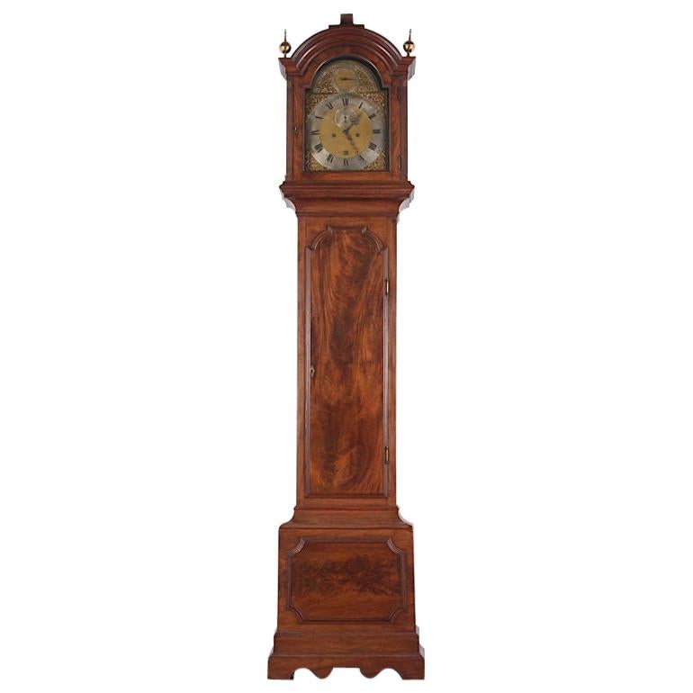 18th Century Mahogany-Cased Grandfather Clock London Maker Thomas Grignion