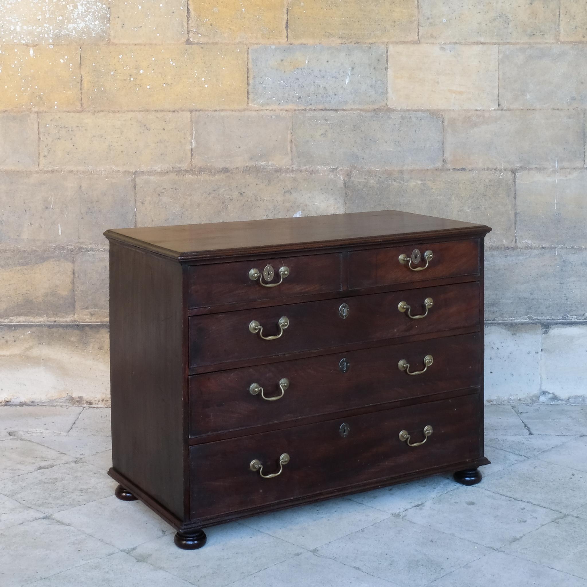 British 18th Century Mahogany Chest Of Drawers For Sale