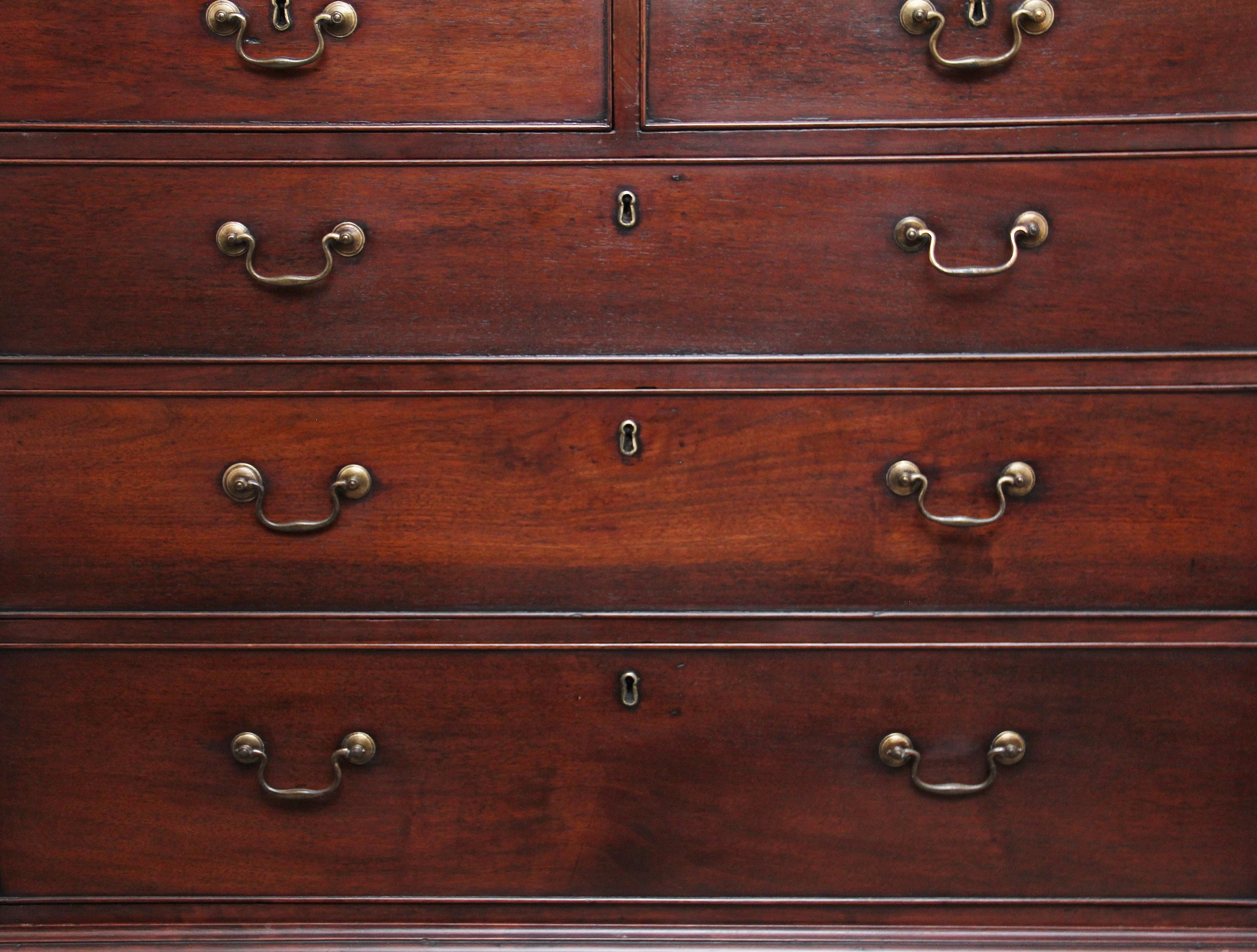 18th Century Mahogany Chest on Chest In Good Condition In Martlesham, GB