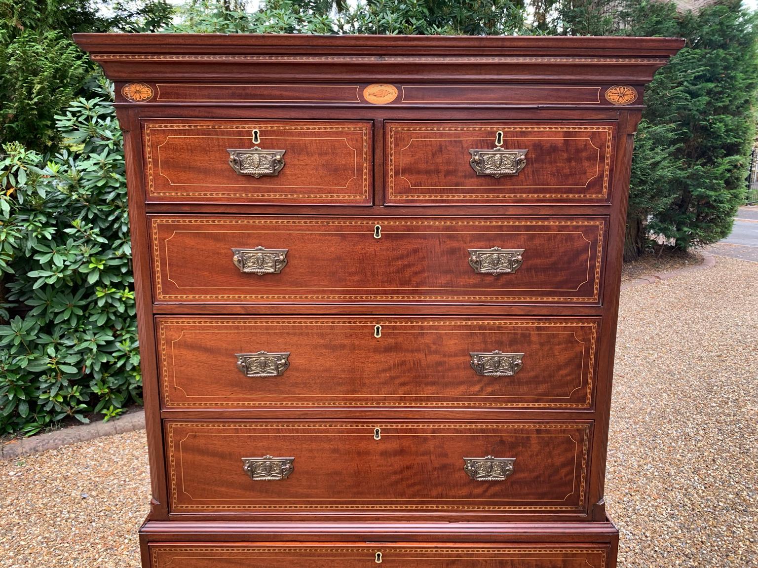 18th Century Mahogany Chest On Chest (Tallboy) In Good Condition In Richmond, Surrey