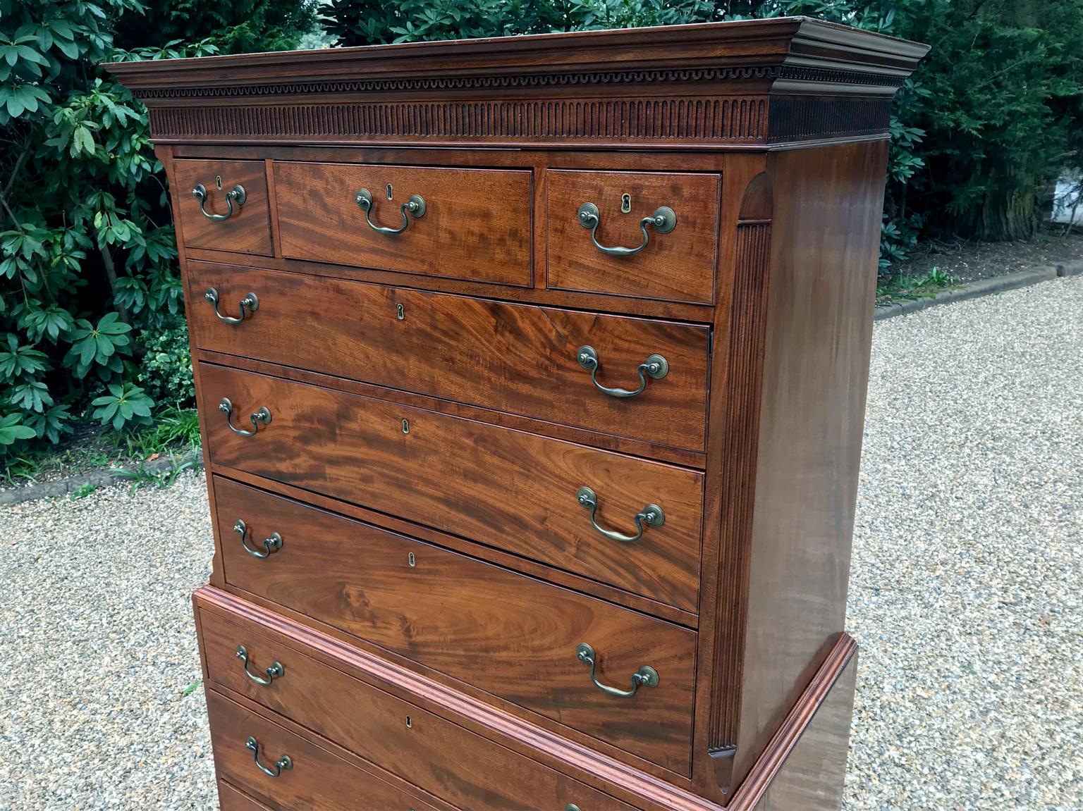 18th Century and Earlier 18th Century Mahogany Chest on Chest 'Tallboy'