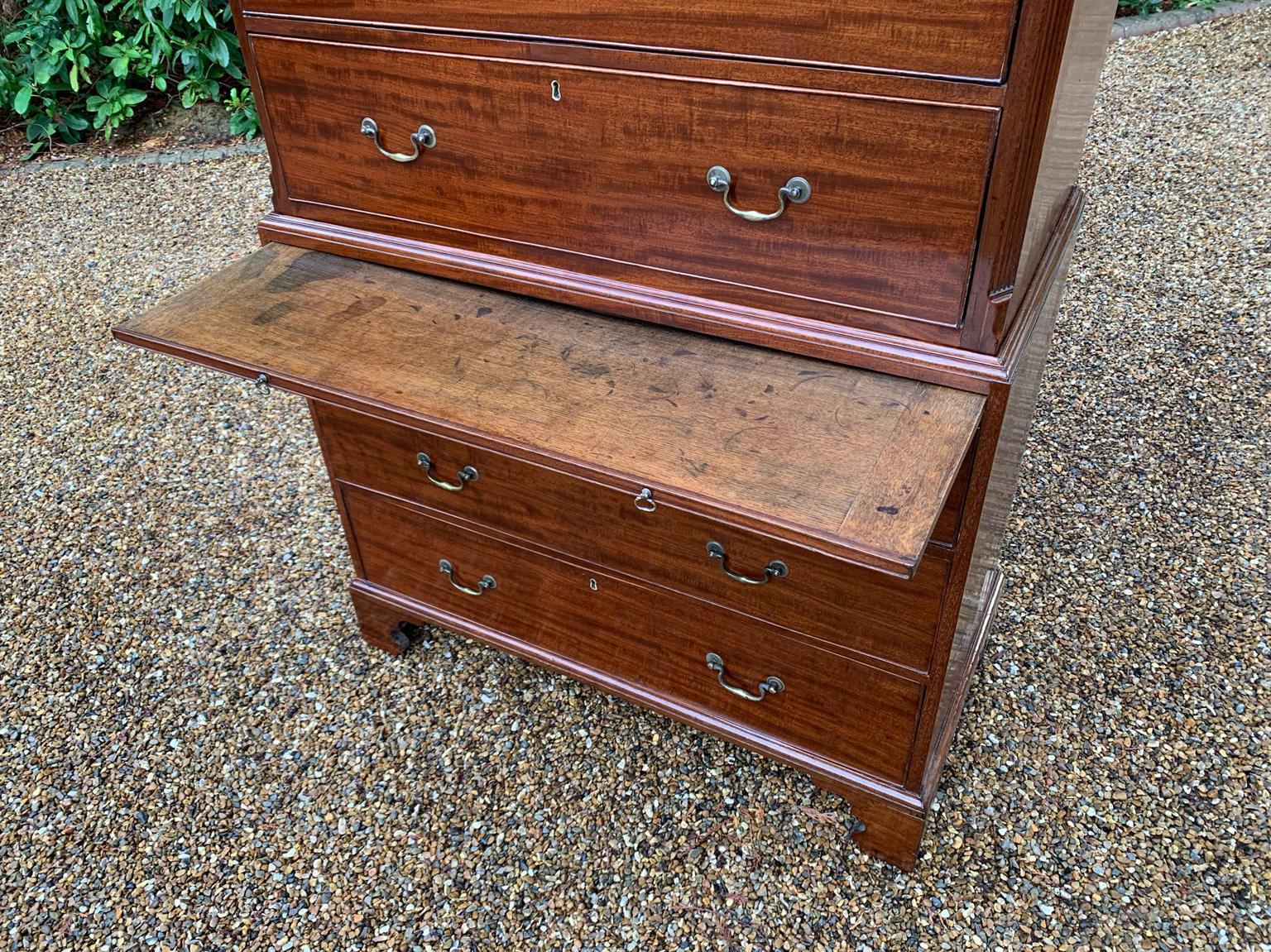 18th Century and Earlier 18th Century, Mahogany Chest on Chest / Tallboy