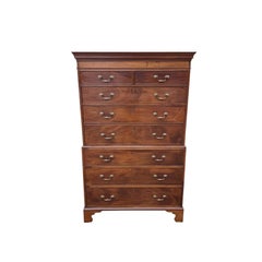 18th Century Mahogany Chest On Chest (Tallboy)