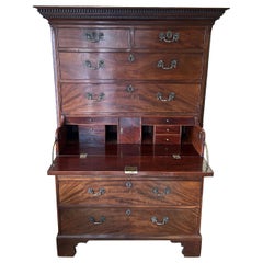 18th Century Mahogany Chest On Chest (Tallboy) Secretaire