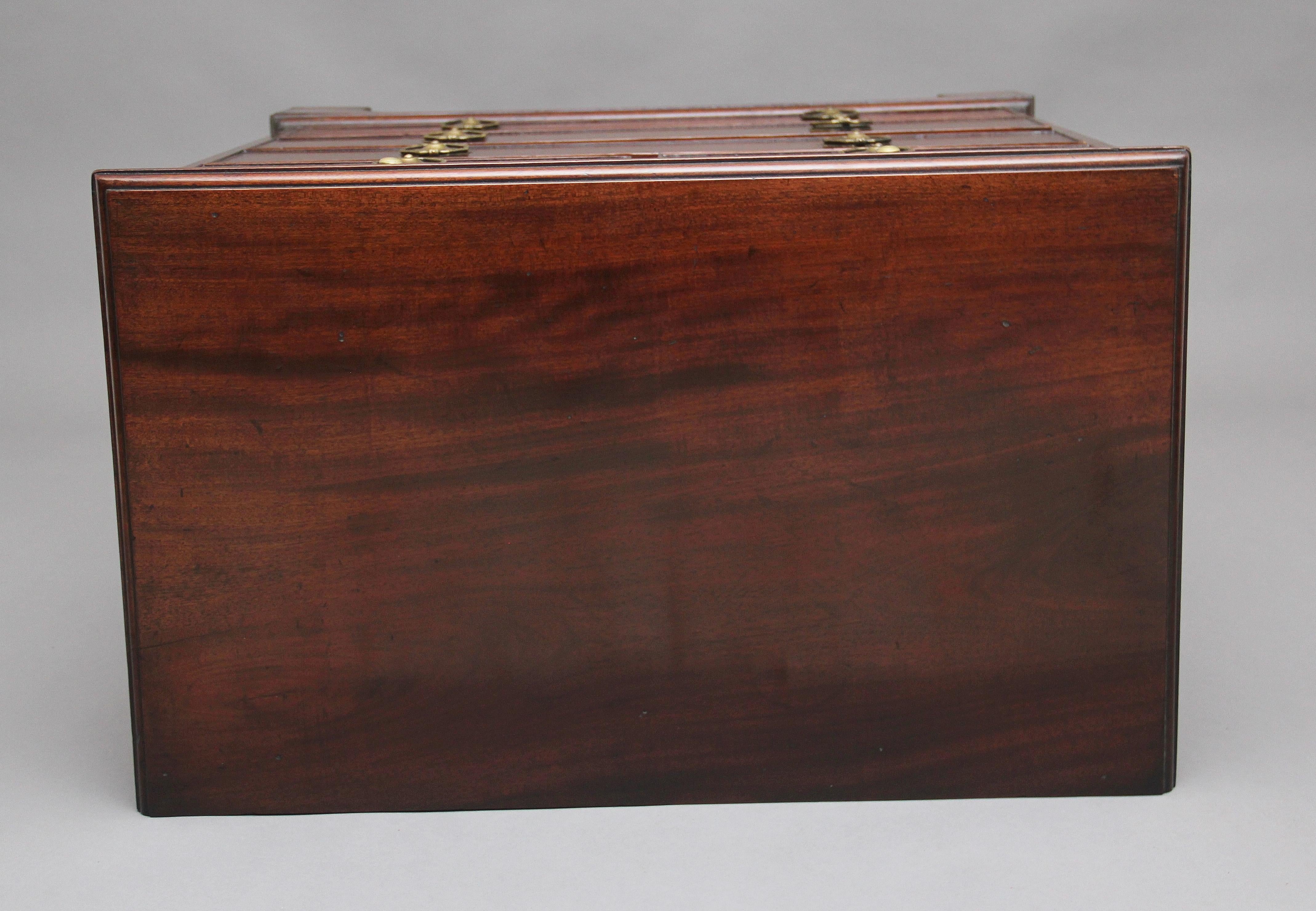 18th Century Mahogany Chest with Slide 1