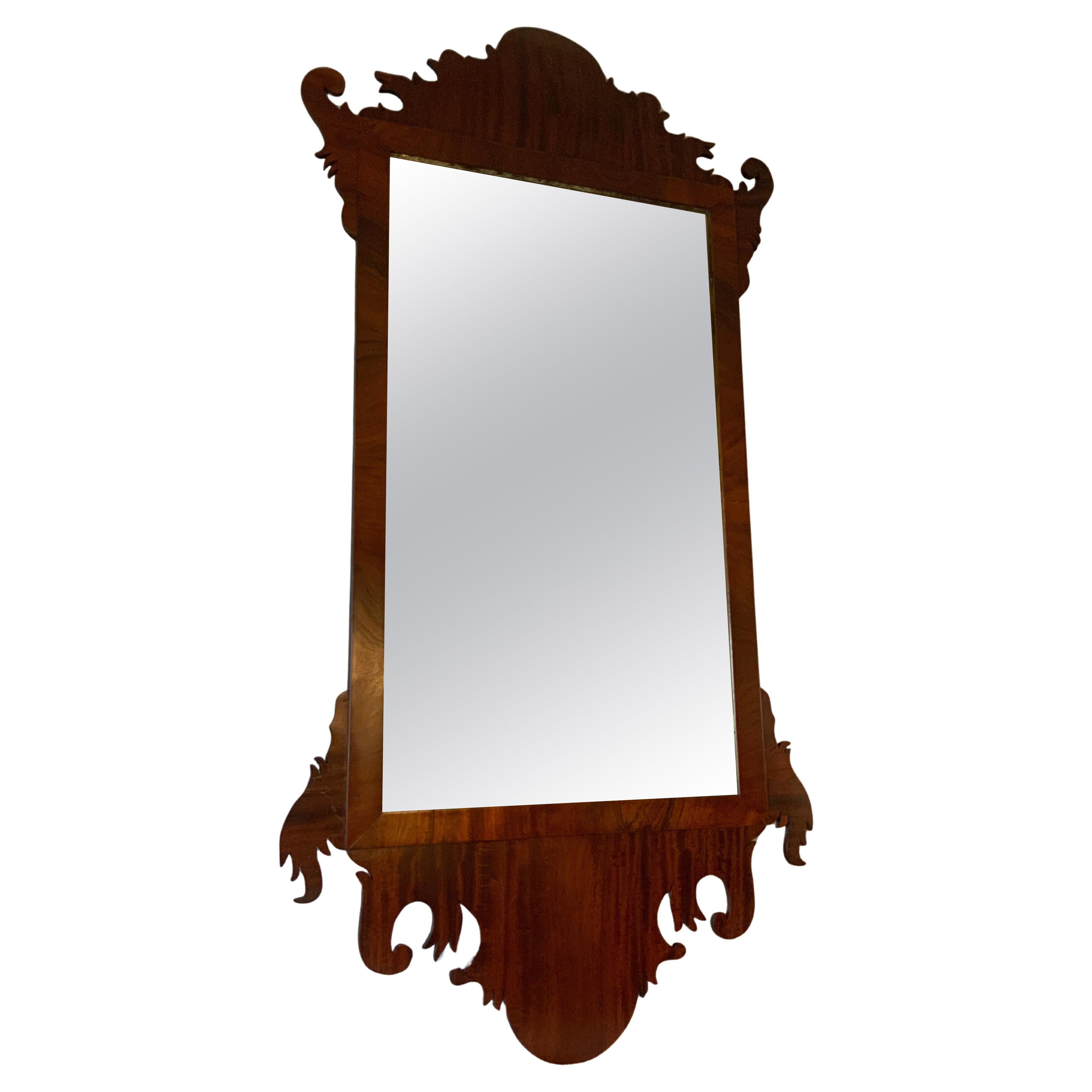 18th Century Mahogany Chippendale Mirror For Sale