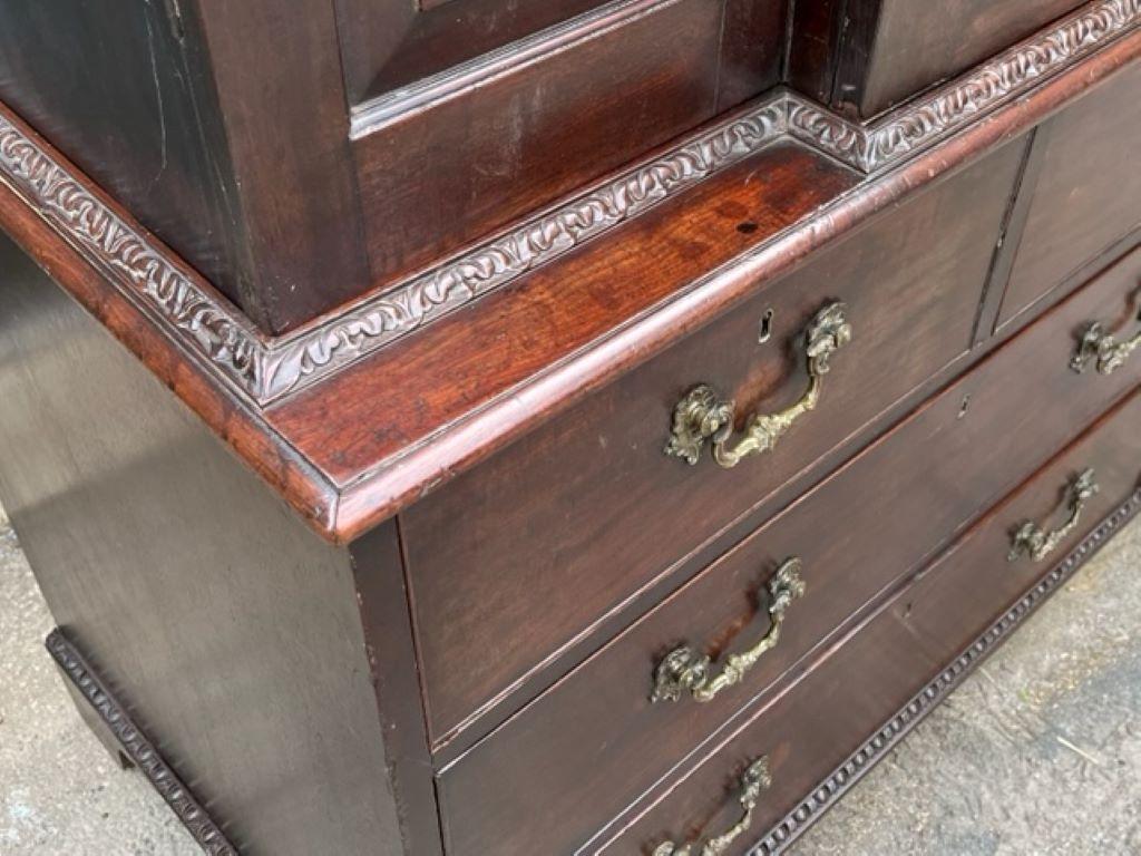 18th Century Mahogany Chippendale-Period Press Cupboard For Sale 6
