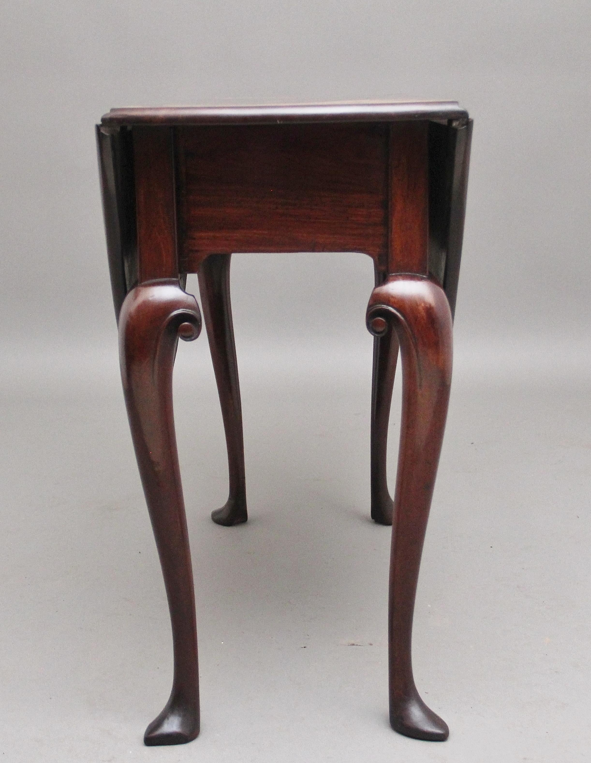 British 18th Century Mahogany Drop Leaf Table from the Georgian Period