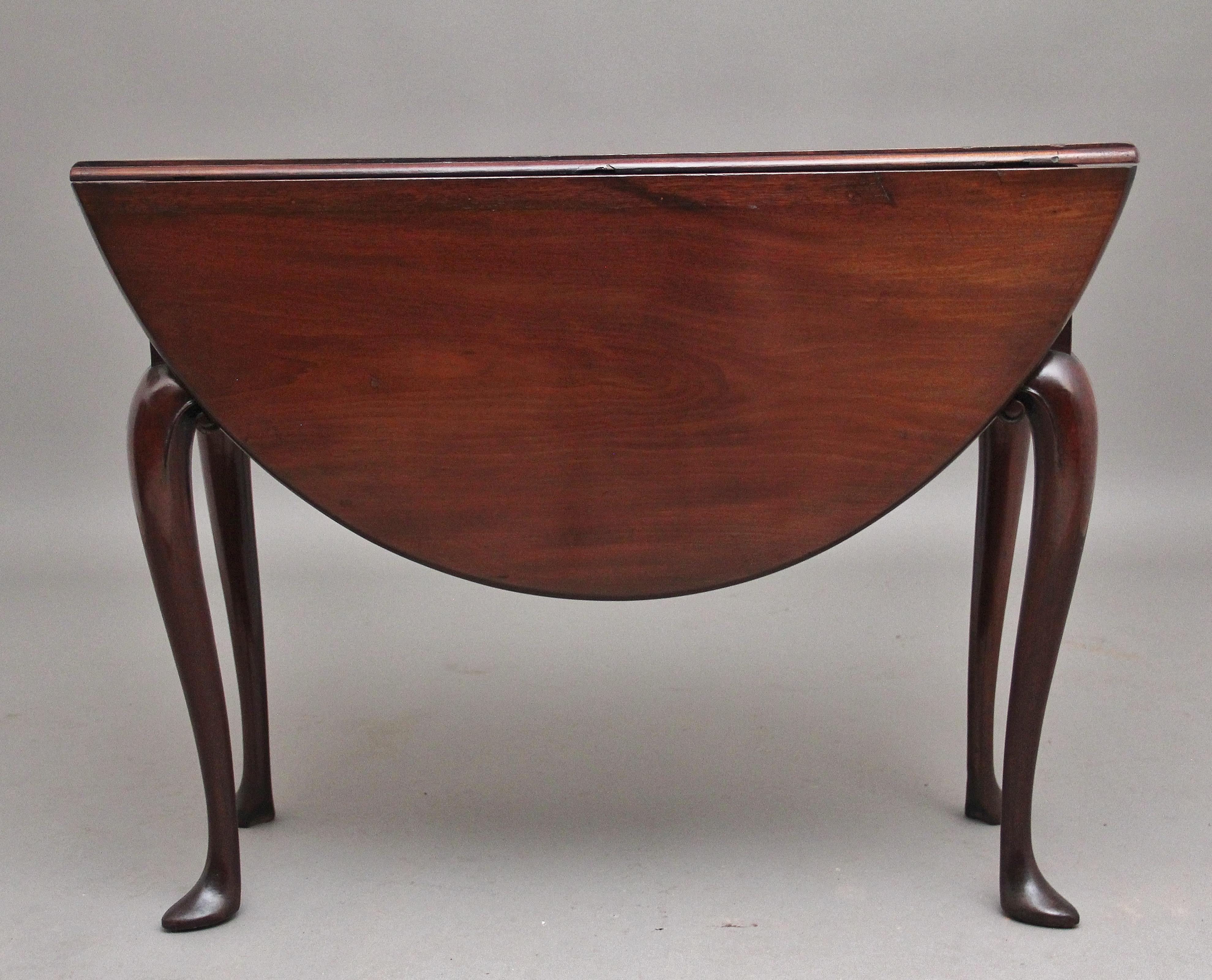Late 18th Century 18th Century Mahogany Drop Leaf Table from the Georgian Period