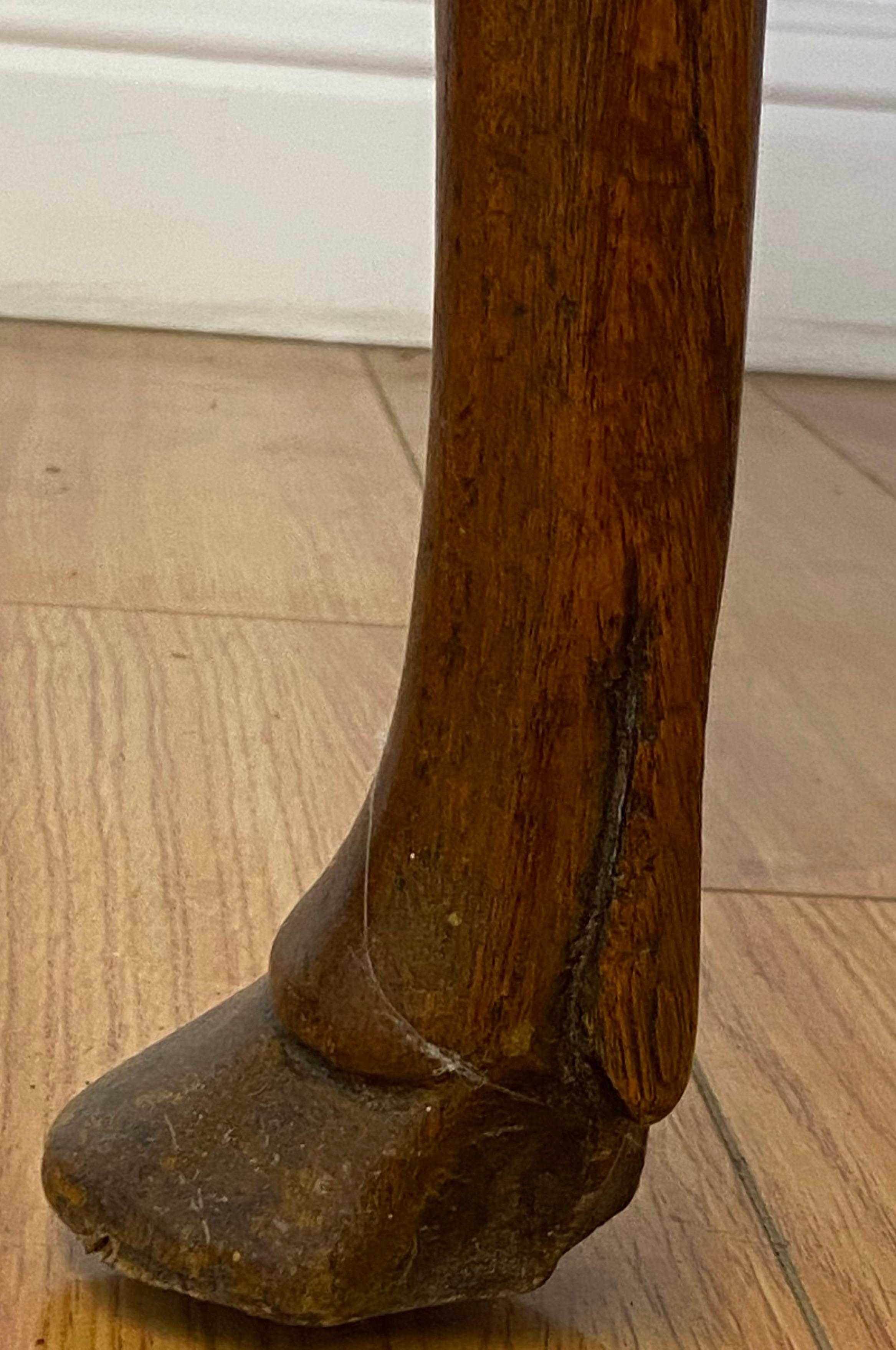 18th Century Mahogany Drop-Leaf Table with Hoof Feet For Sale 7