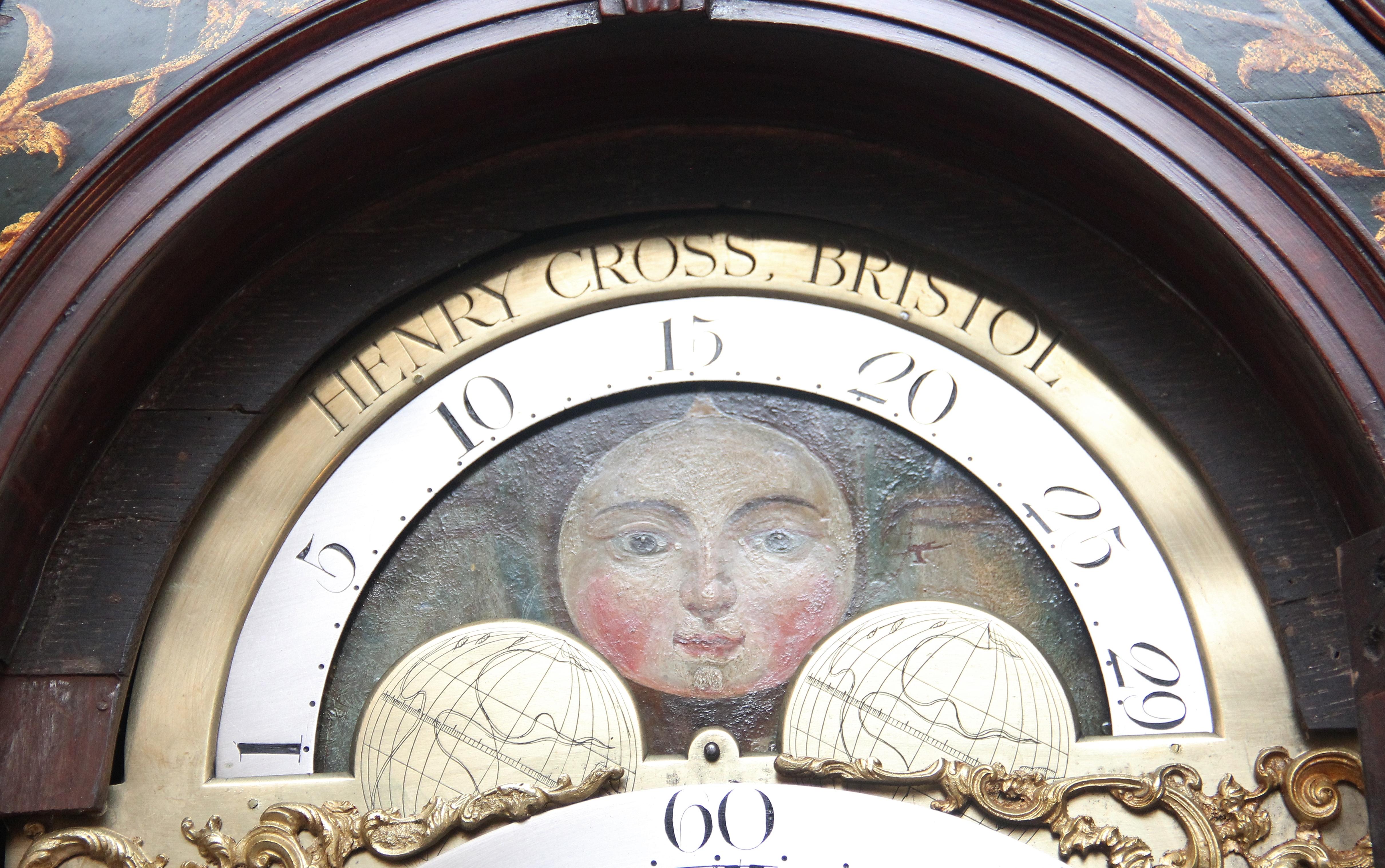 18th Century Mahogany Eight Day Long Case Clock by Henry Cross of Bristol 2