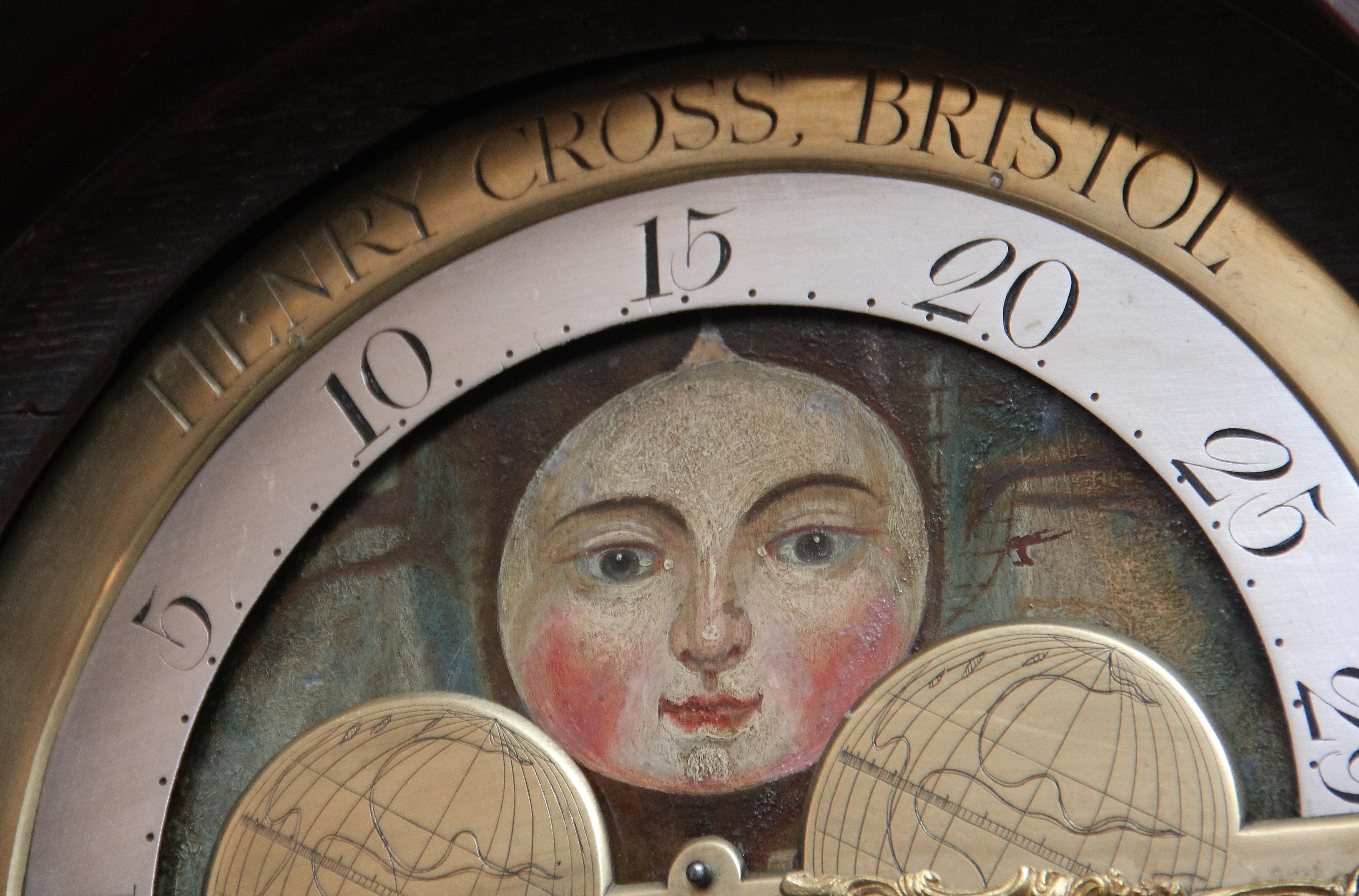 18th Century Mahogany Eight Day Long Case Clock by Henry Cross of Bristol 3