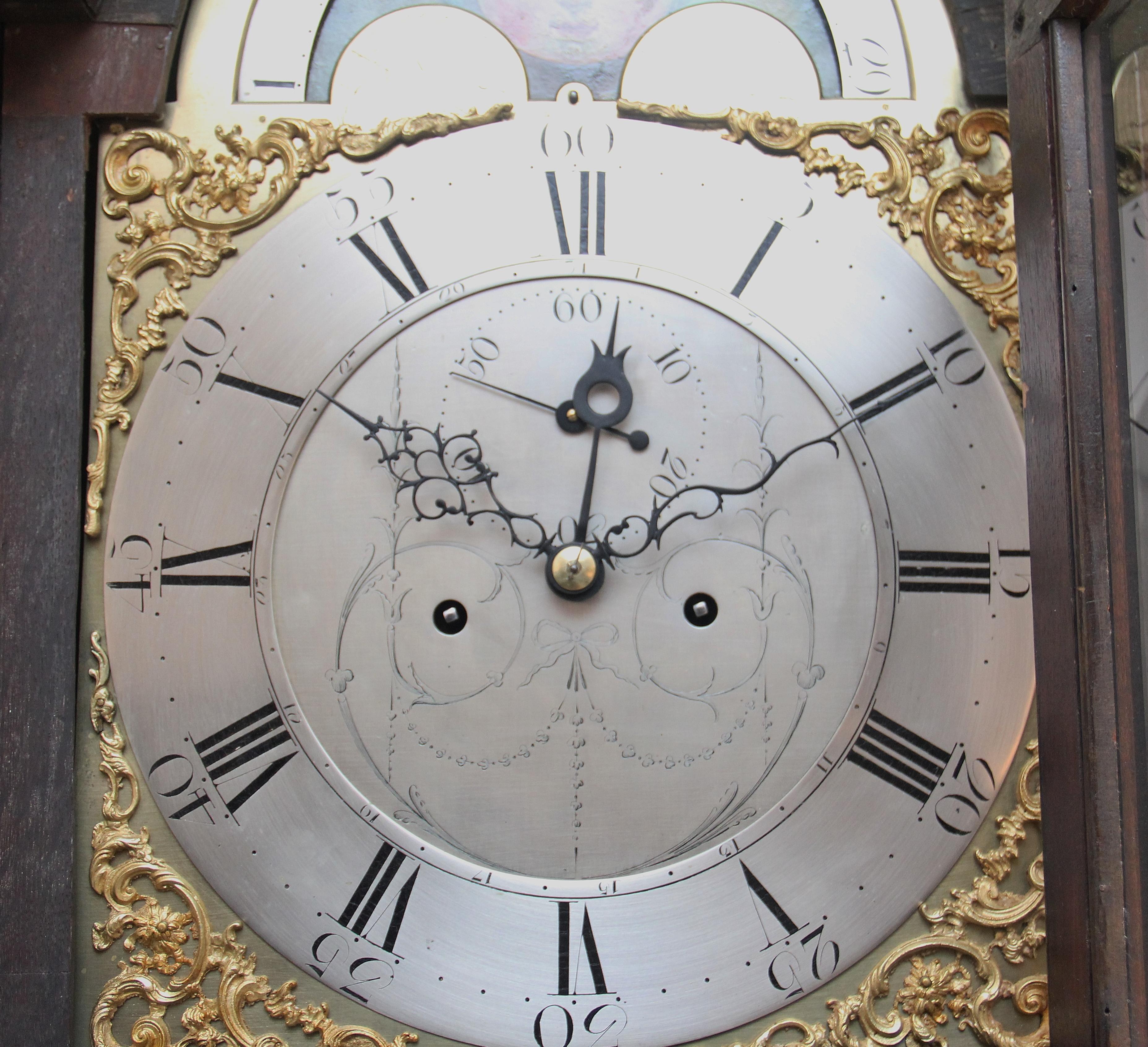 18th Century Mahogany Eight Day Long Case Clock by Henry Cross of Bristol In Good Condition In Martlesham, GB