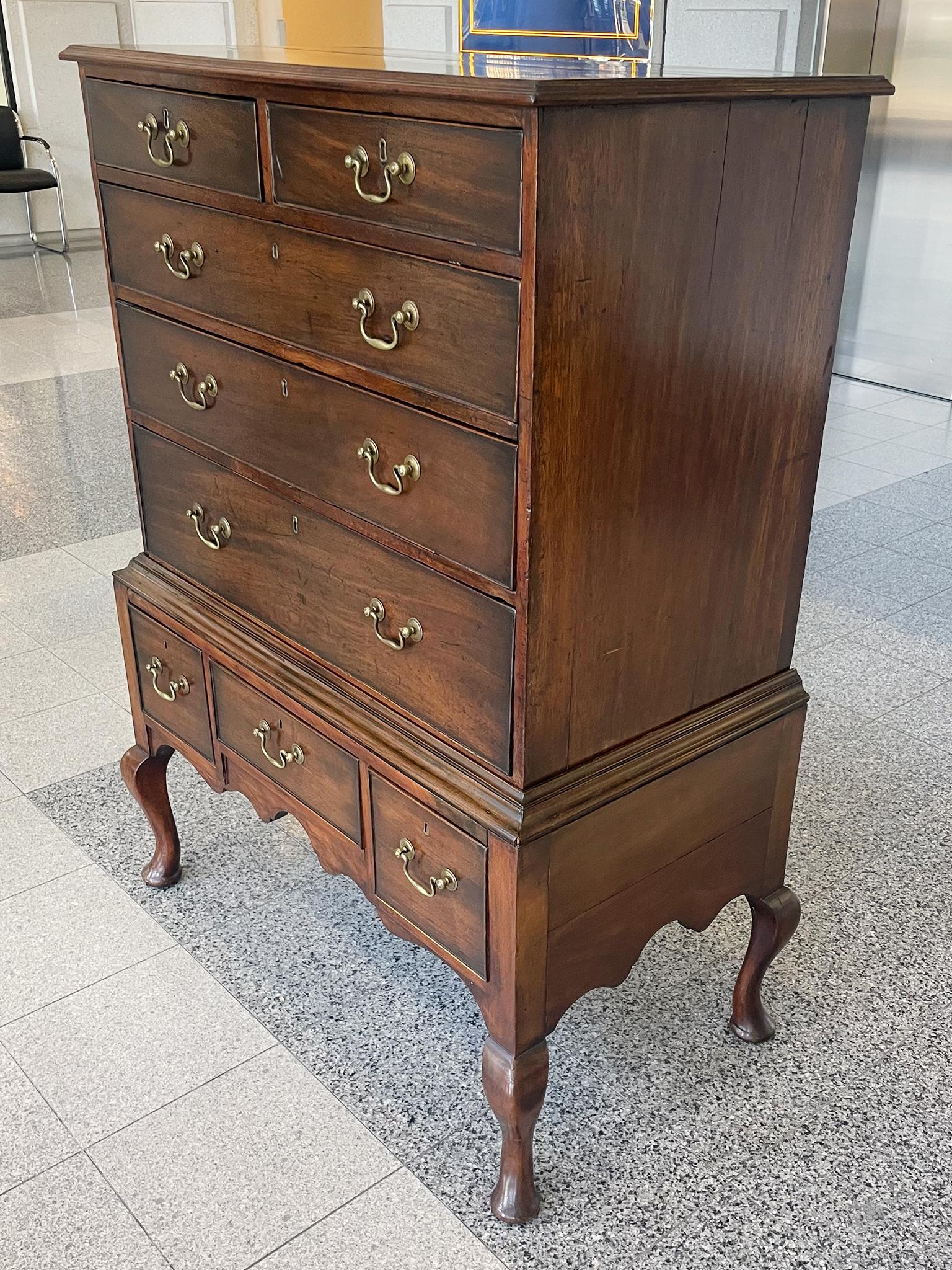 18th Century Mahogany Highboy Chest of Drawers 12