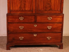 18th-century Mahogany Linen Press