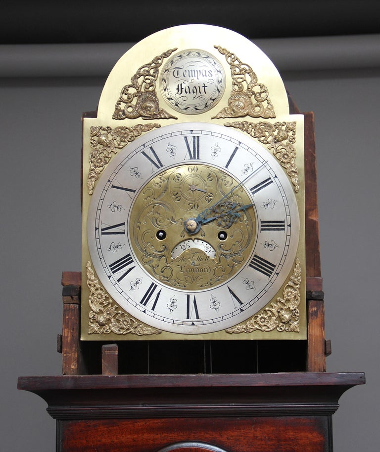 18th Century Mahogany Long Case Clock at 1stDibs