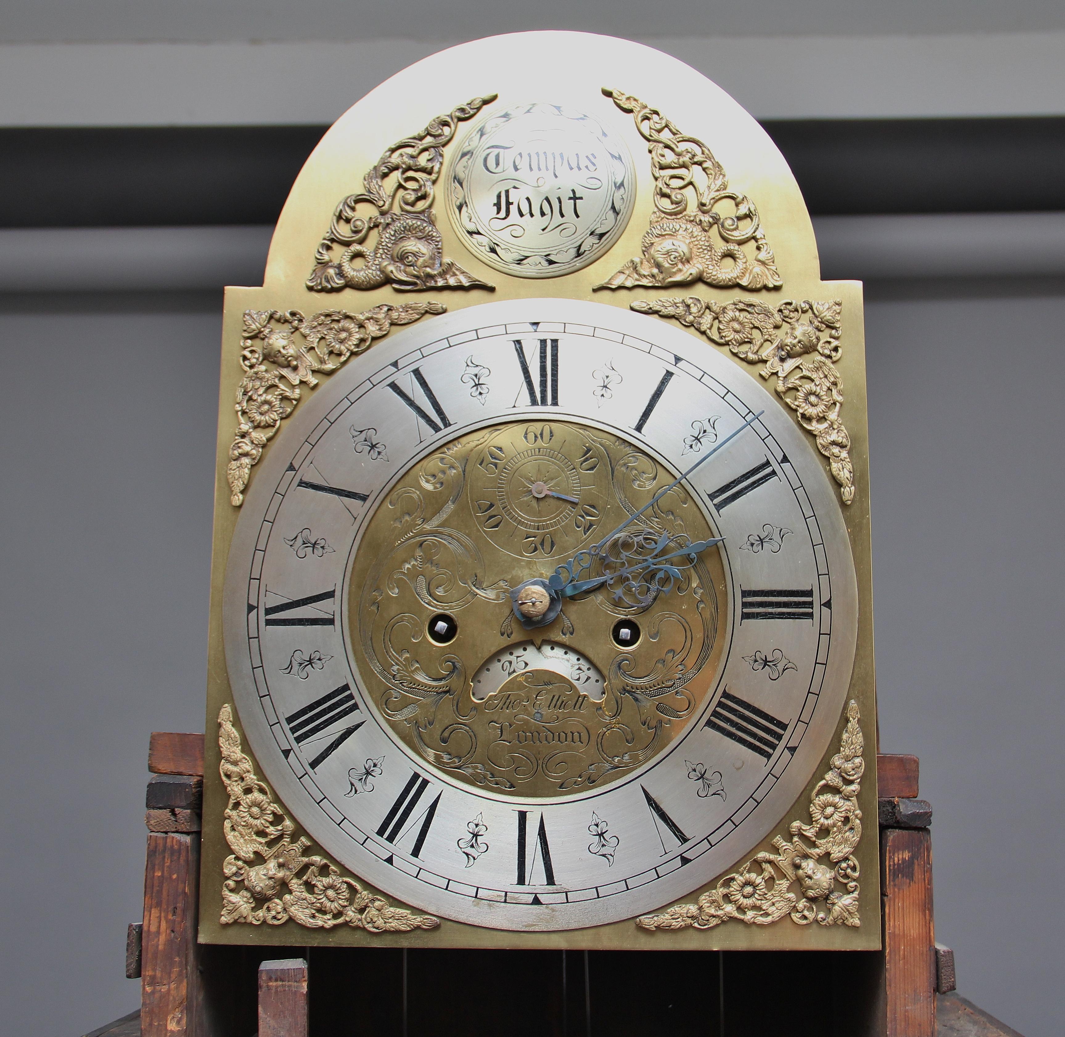 18th Century Mahogany Long Case Clock 7