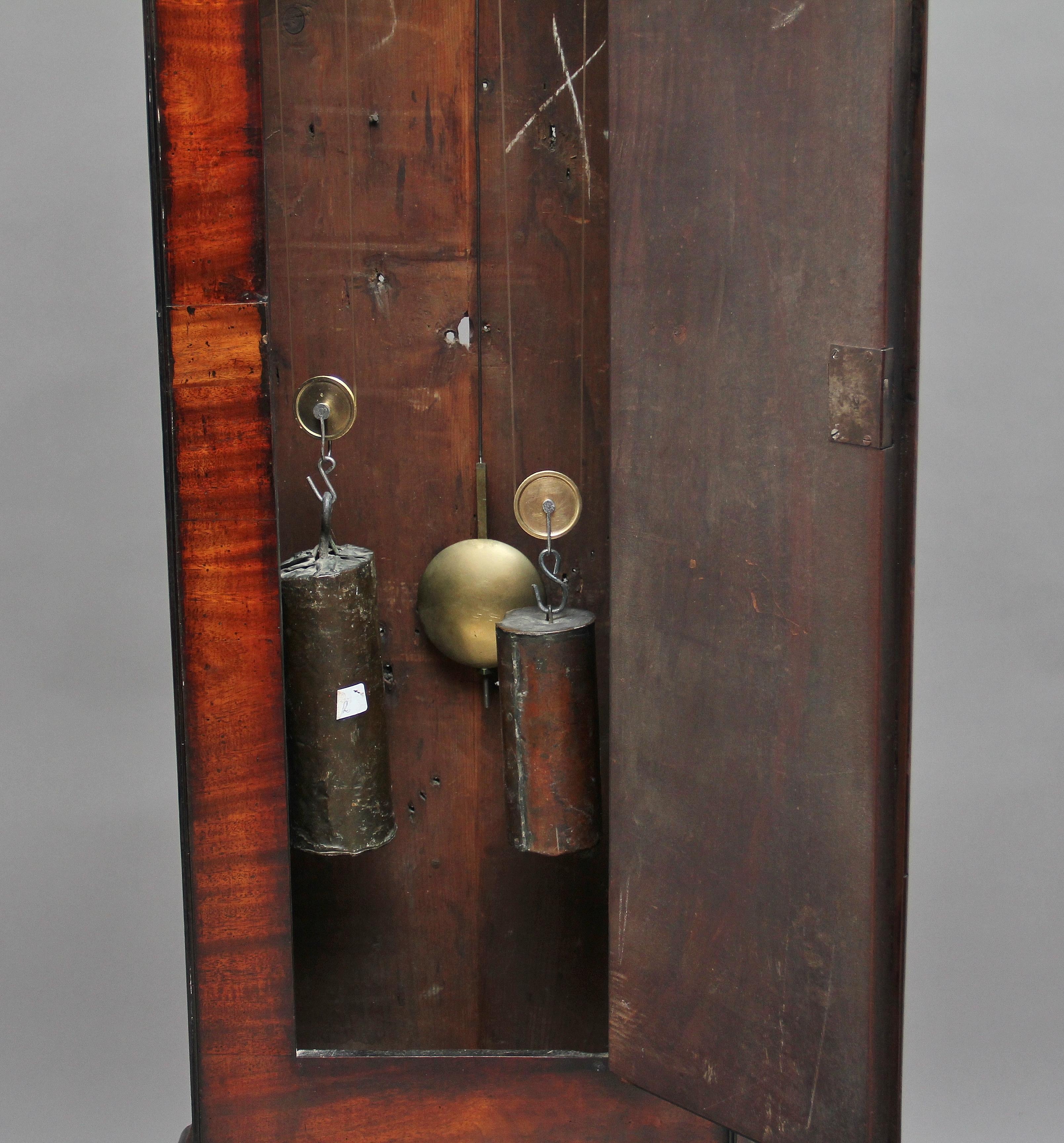 18th Century Mahogany Long Case Clock 3