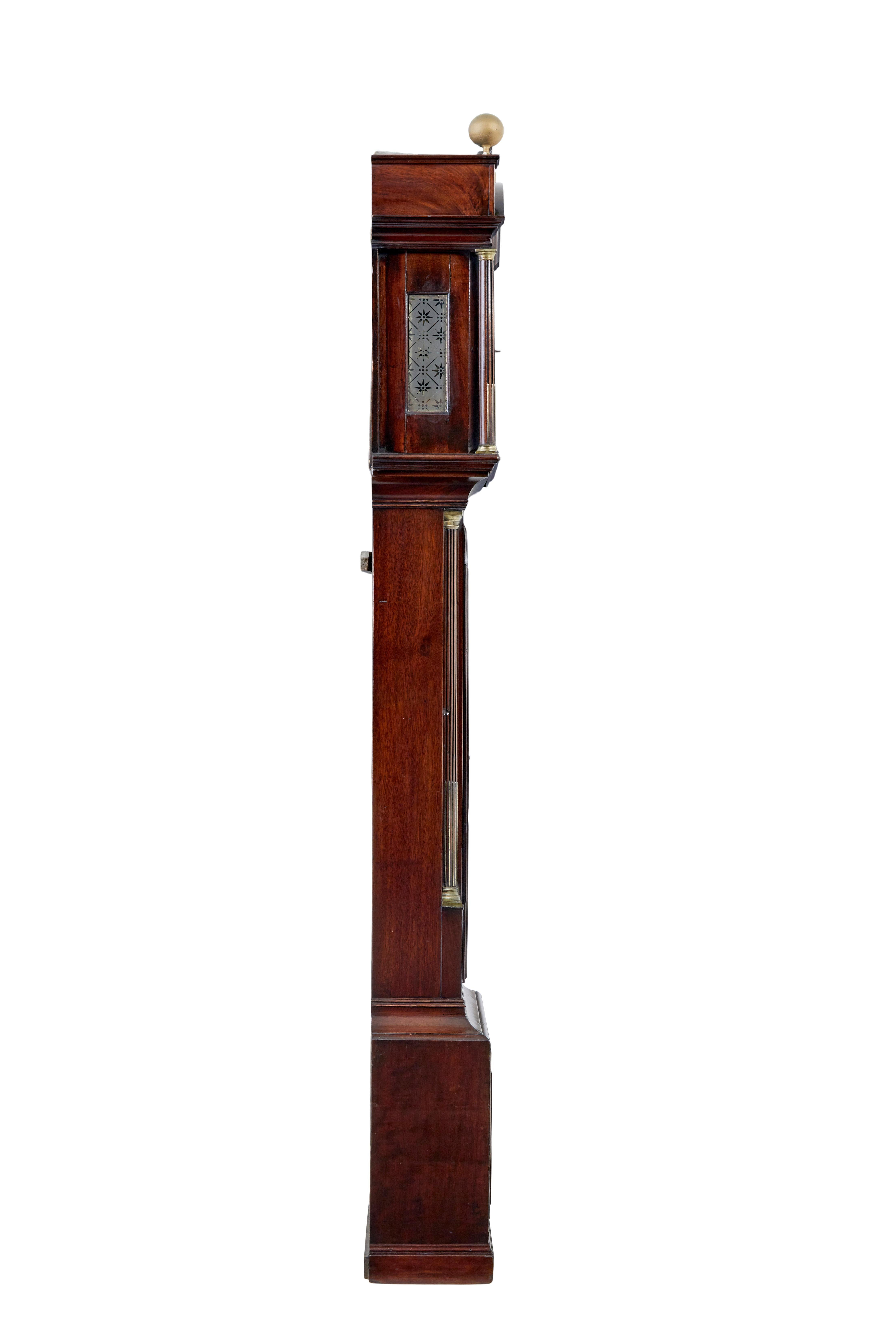 Hand-Carved 18th century mahogany longcase clock John Purden of London For Sale