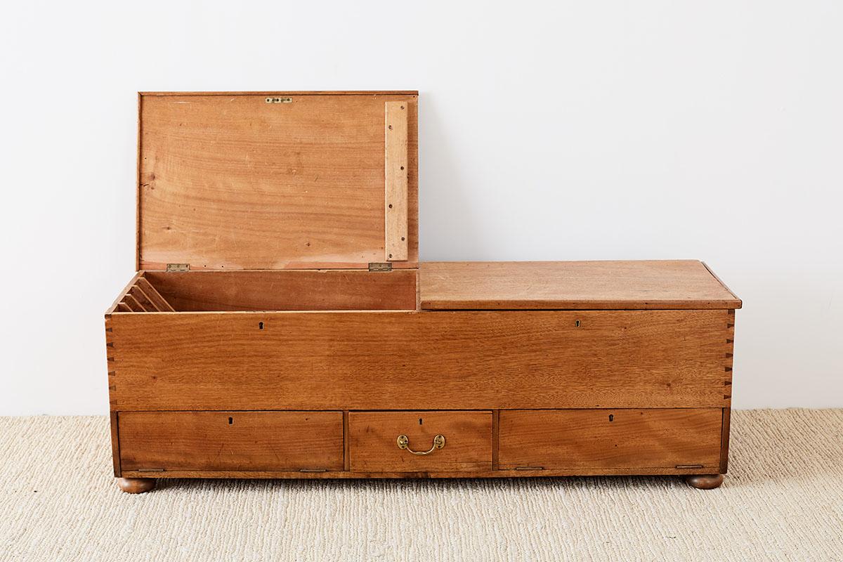 18th Century Mahogany Mule Chest or Blanket Chest 4