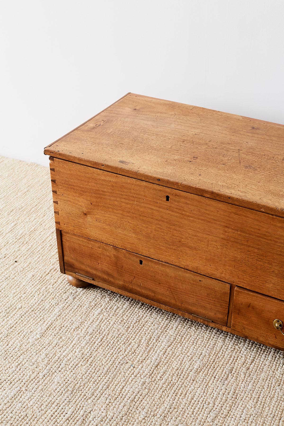 18th Century Mahogany Mule Chest or Blanket Chest 5
