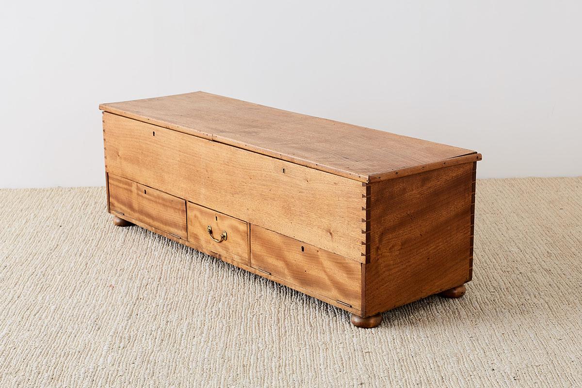 18th Century Mahogany Mule Chest or Blanket Chest 9