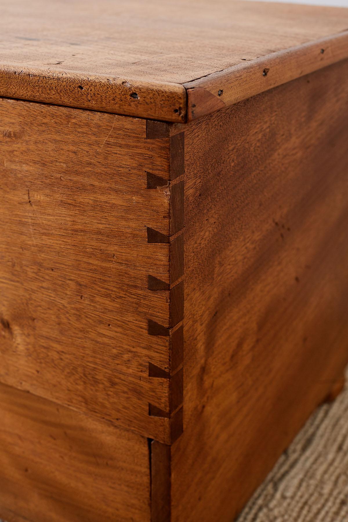 18th Century Mahogany Mule Chest or Blanket Chest 2