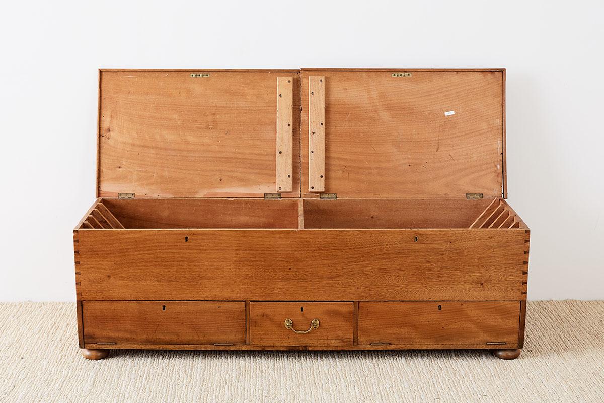 18th Century and Earlier 18th Century Mahogany Mule Chest or Blanket Chest