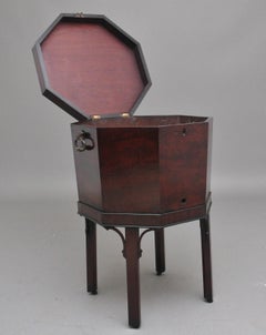 18th Century Mahogany Octagon Shaped Wine Cooler