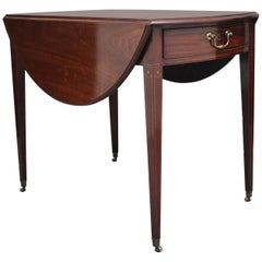 Antique 18th Century Mahogany Oval Pembroke Table