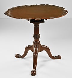 18th Century Mahogany Pie Crust Tea Table